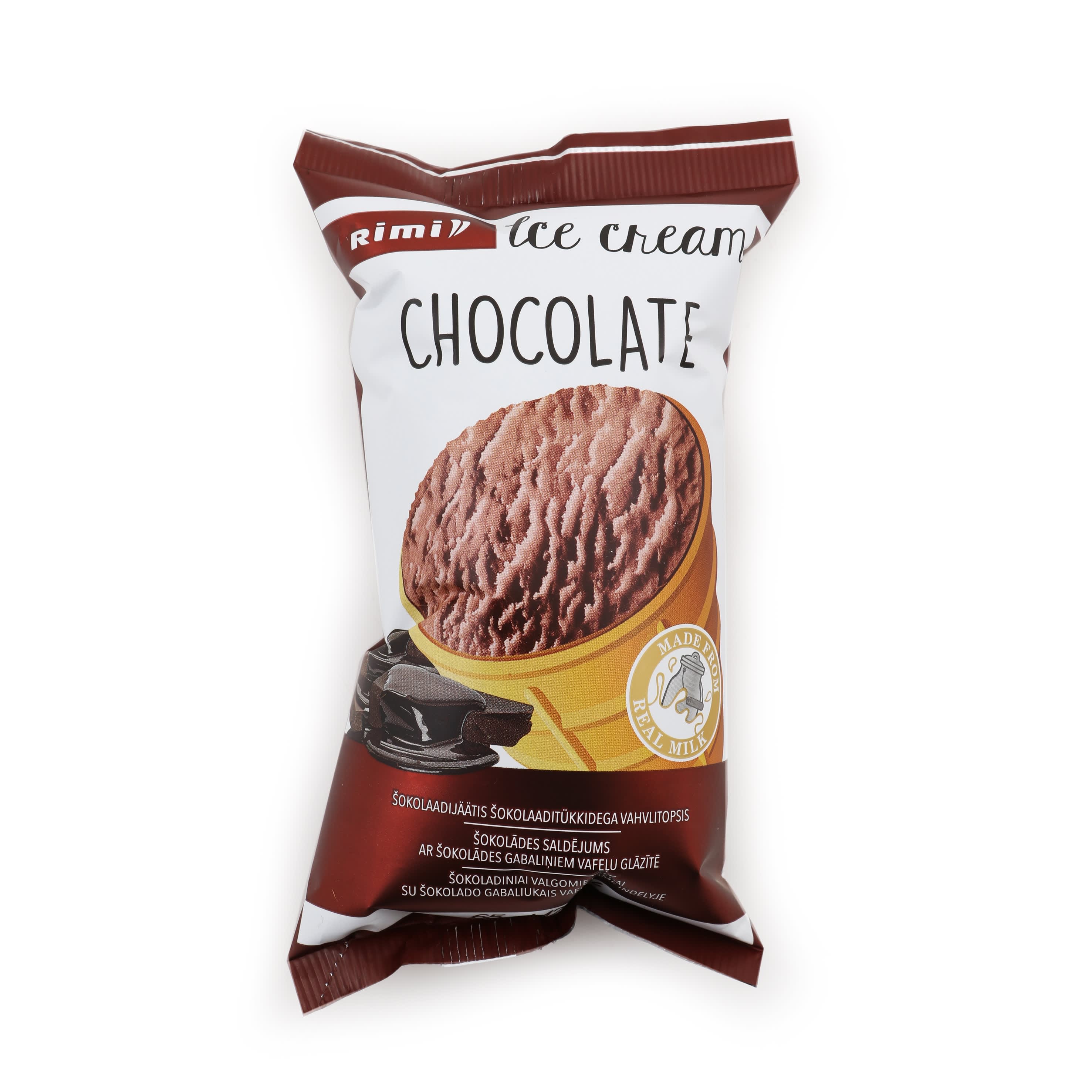 Šok. valg. ledai vaflin. ind. RIMI, 120ml/65g
