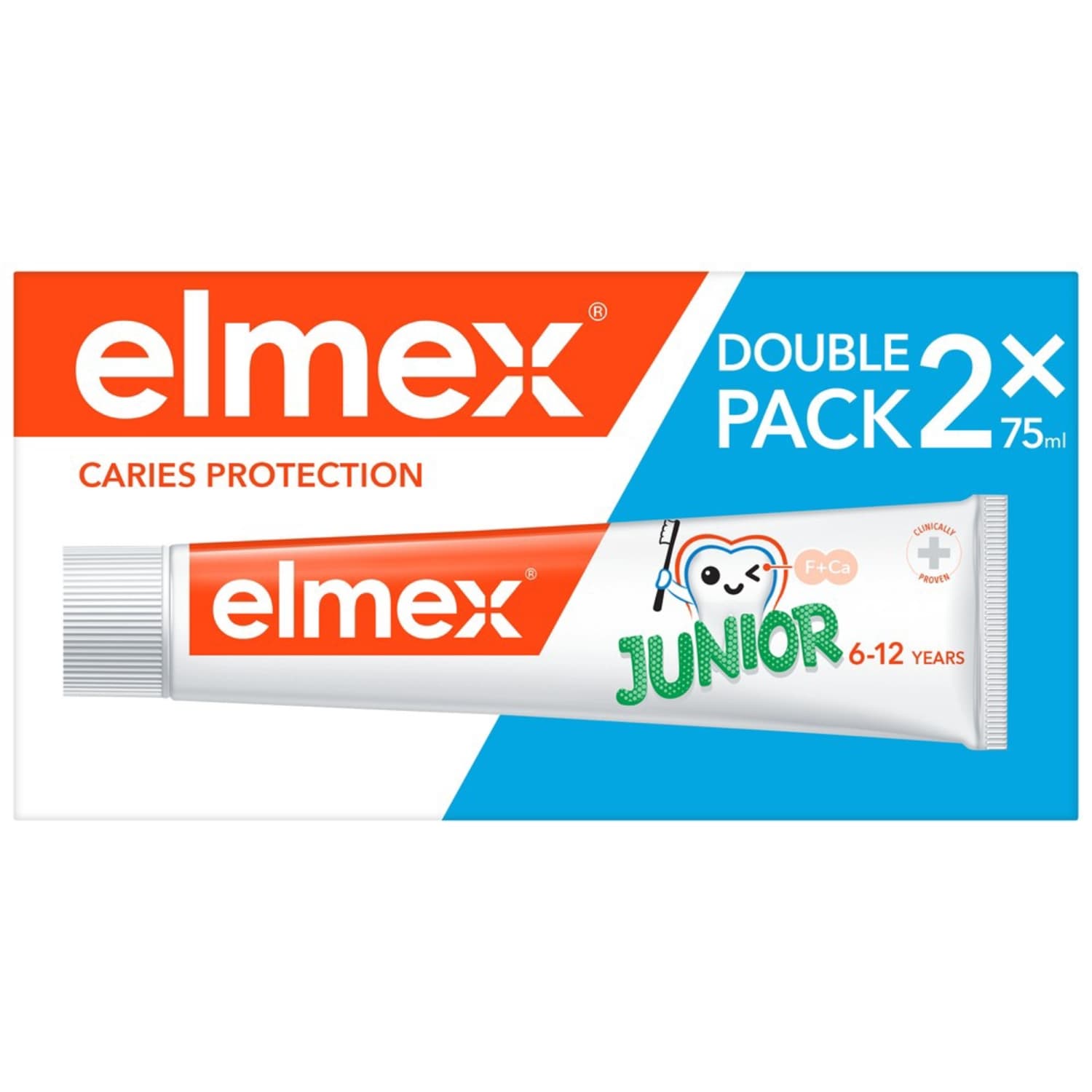 Зубная паста ELMEX JUNIOR, 2 шт., 75 мл