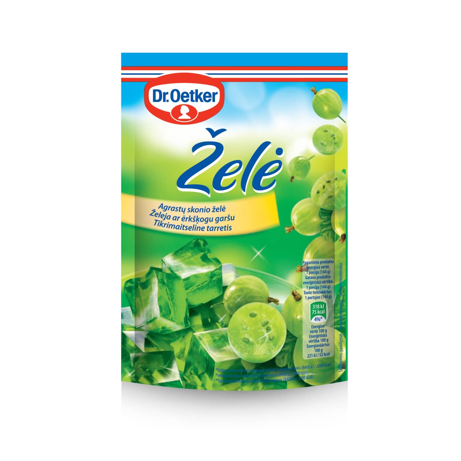 Gooseberry flavored jelly, DR OETKER, 72g