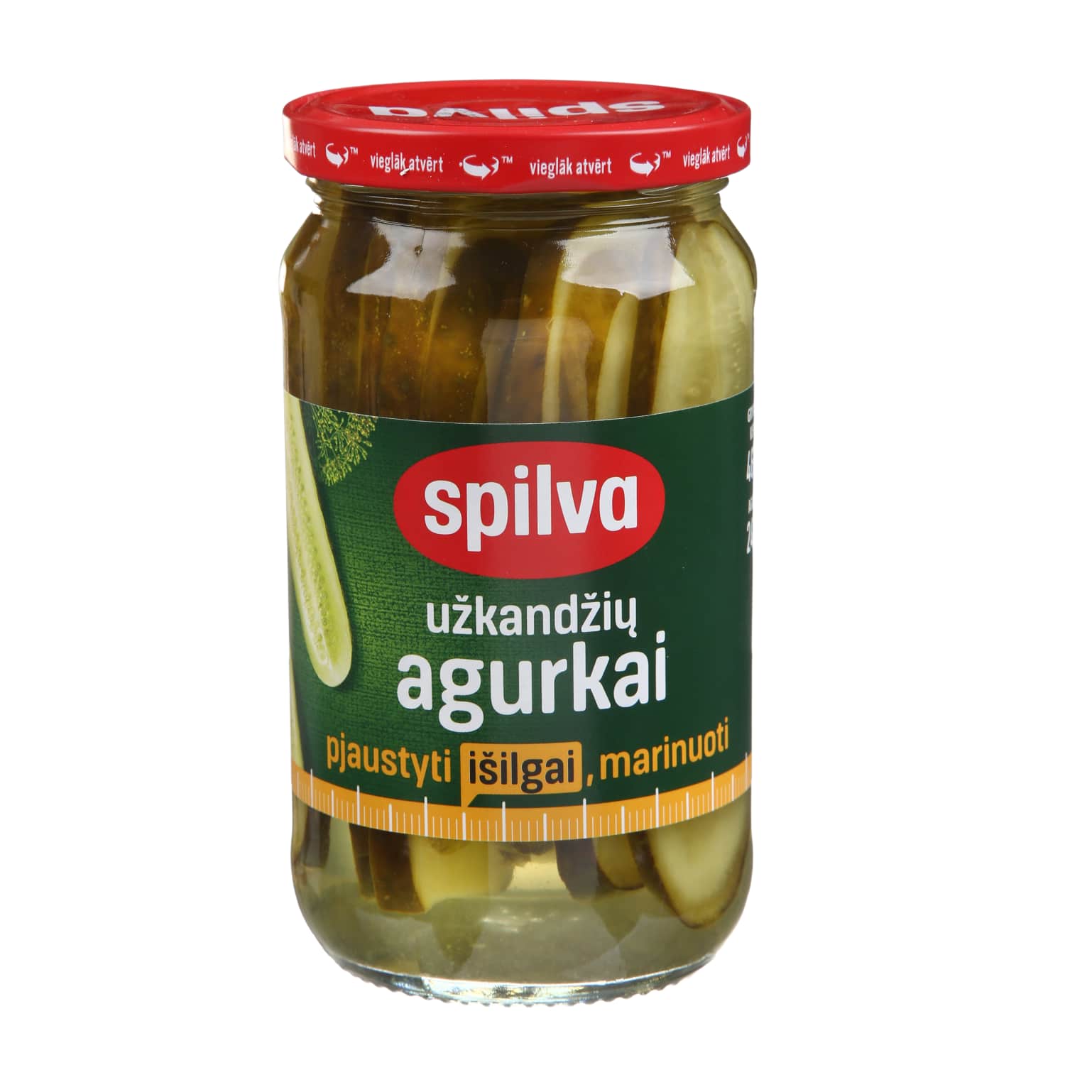 Marin. agurkai SPILVA, pjaust., 460 / 240 g
