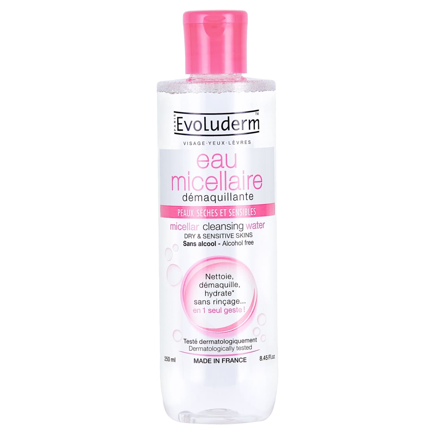Micellar water for dry skin EVOLUDERM, 250 ml
