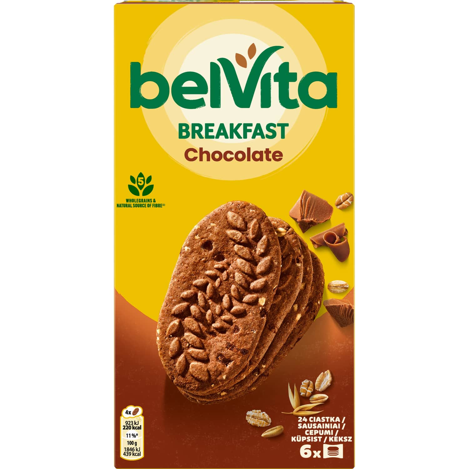 Kakav. sausainiai su šok. gab. BELVITA, 300 g
