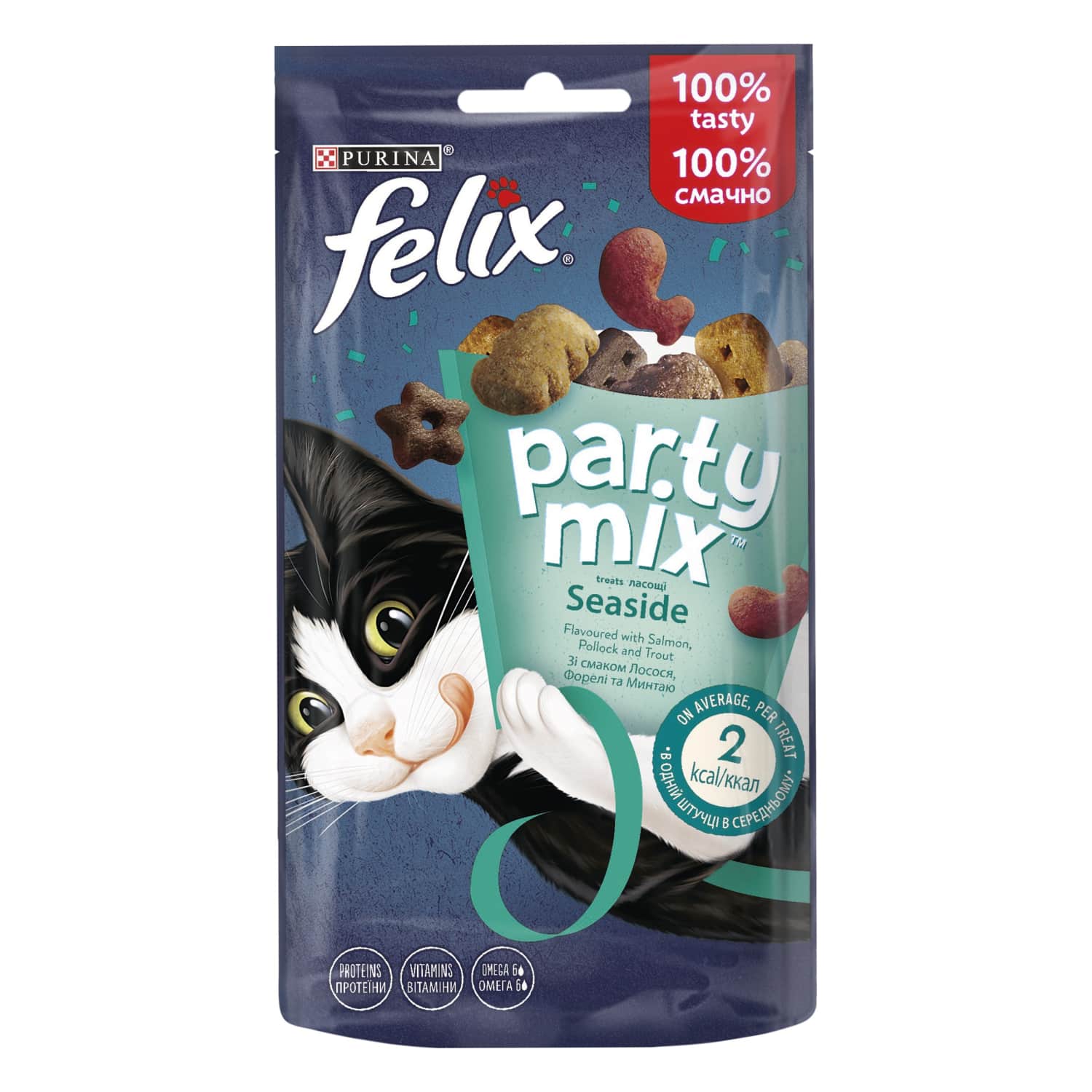 Угощение для кошек FELIX PARTY MIX Ocean Mix 60г