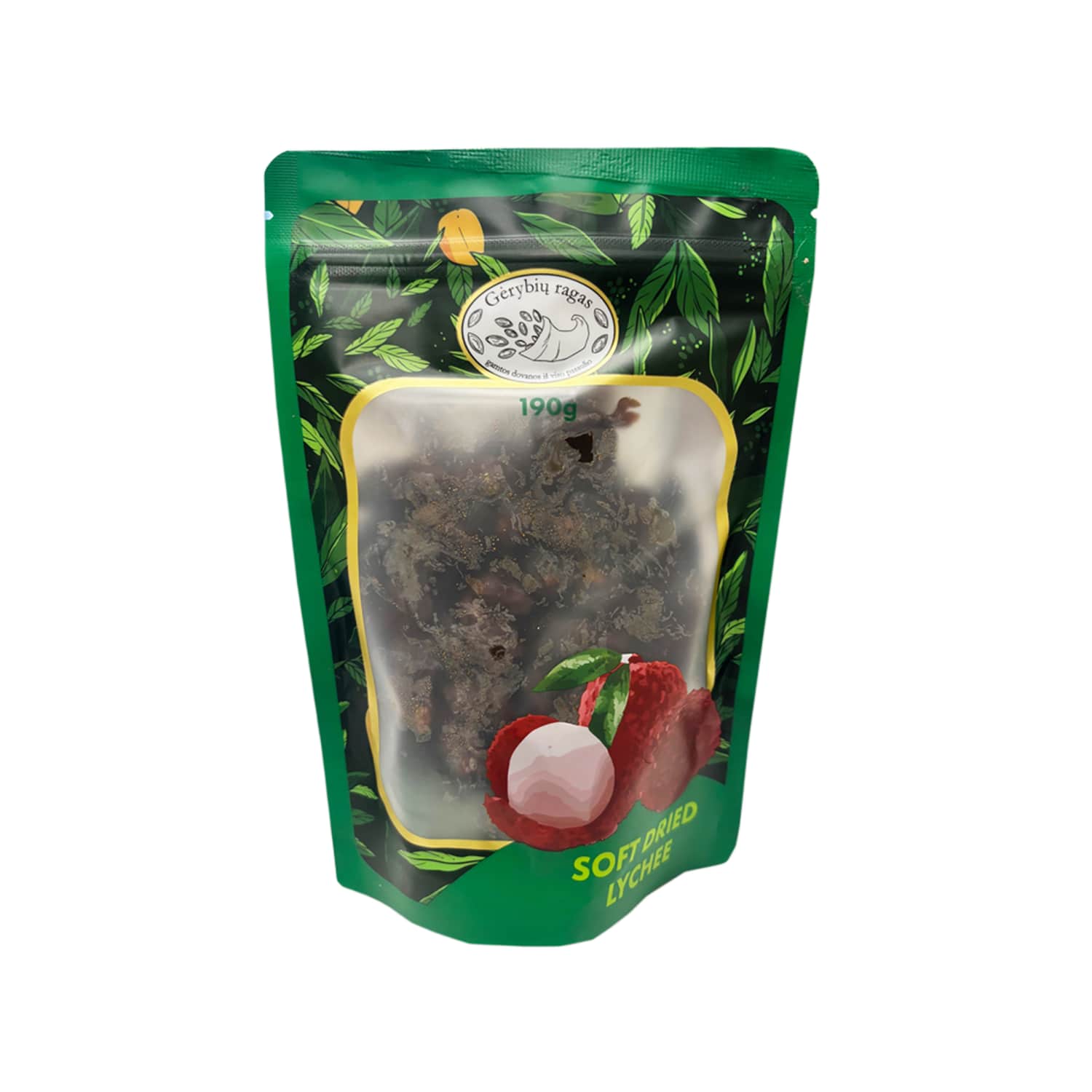 Dried Lychee Fruit with Pit GĖRYBIŲ RAGAS, 190 g