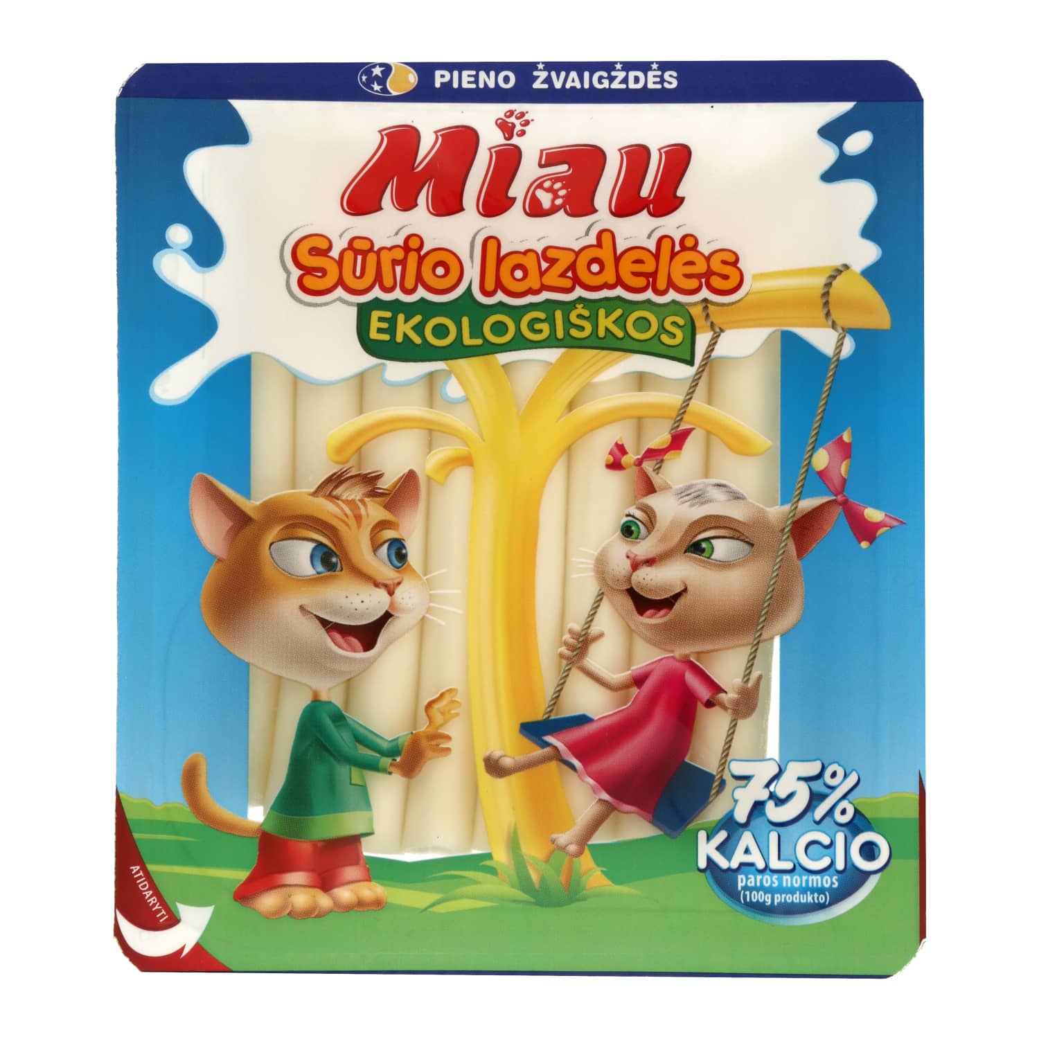 Organic cheese sticks MIAU, 90 g