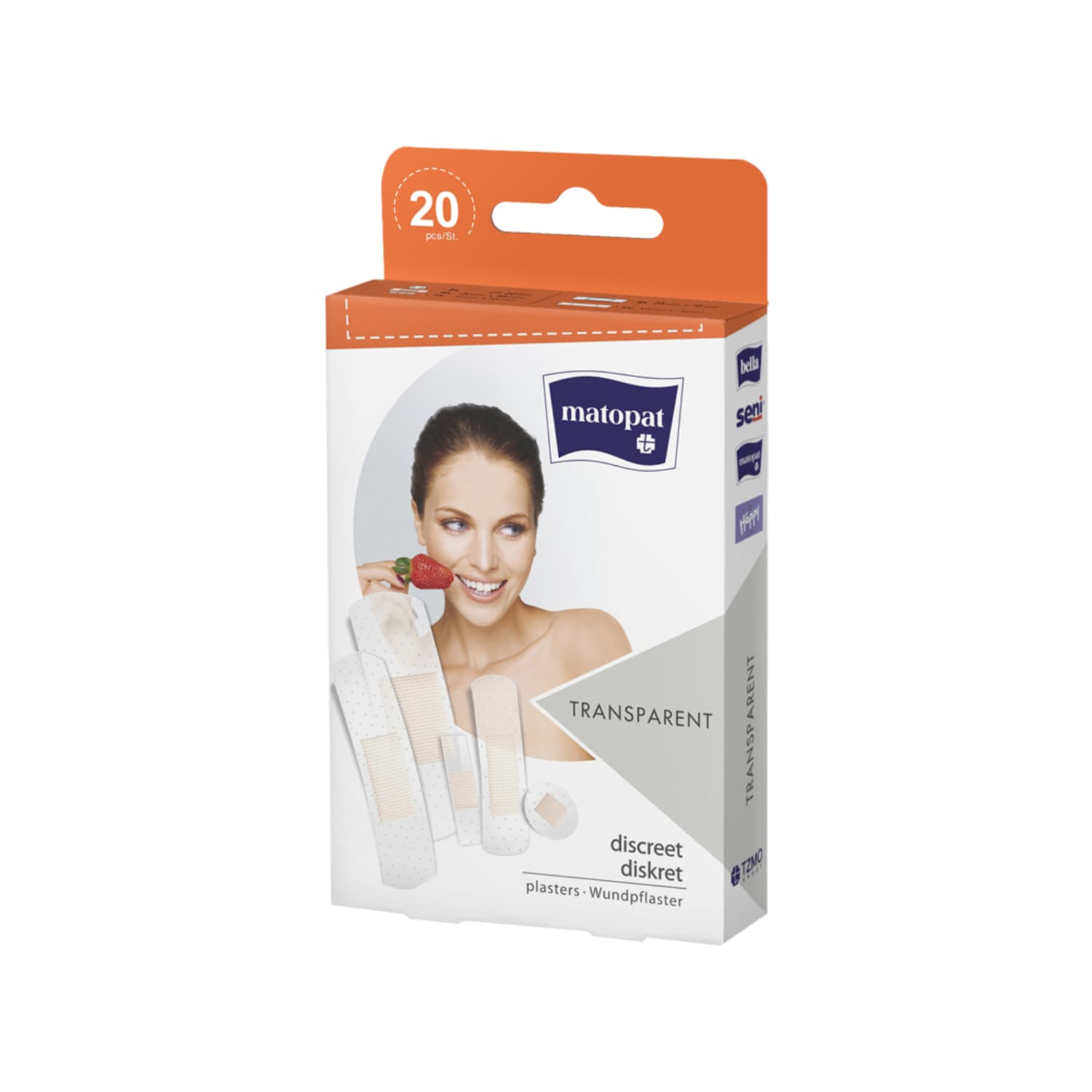 Pleistrai Transparent 20 vnt.