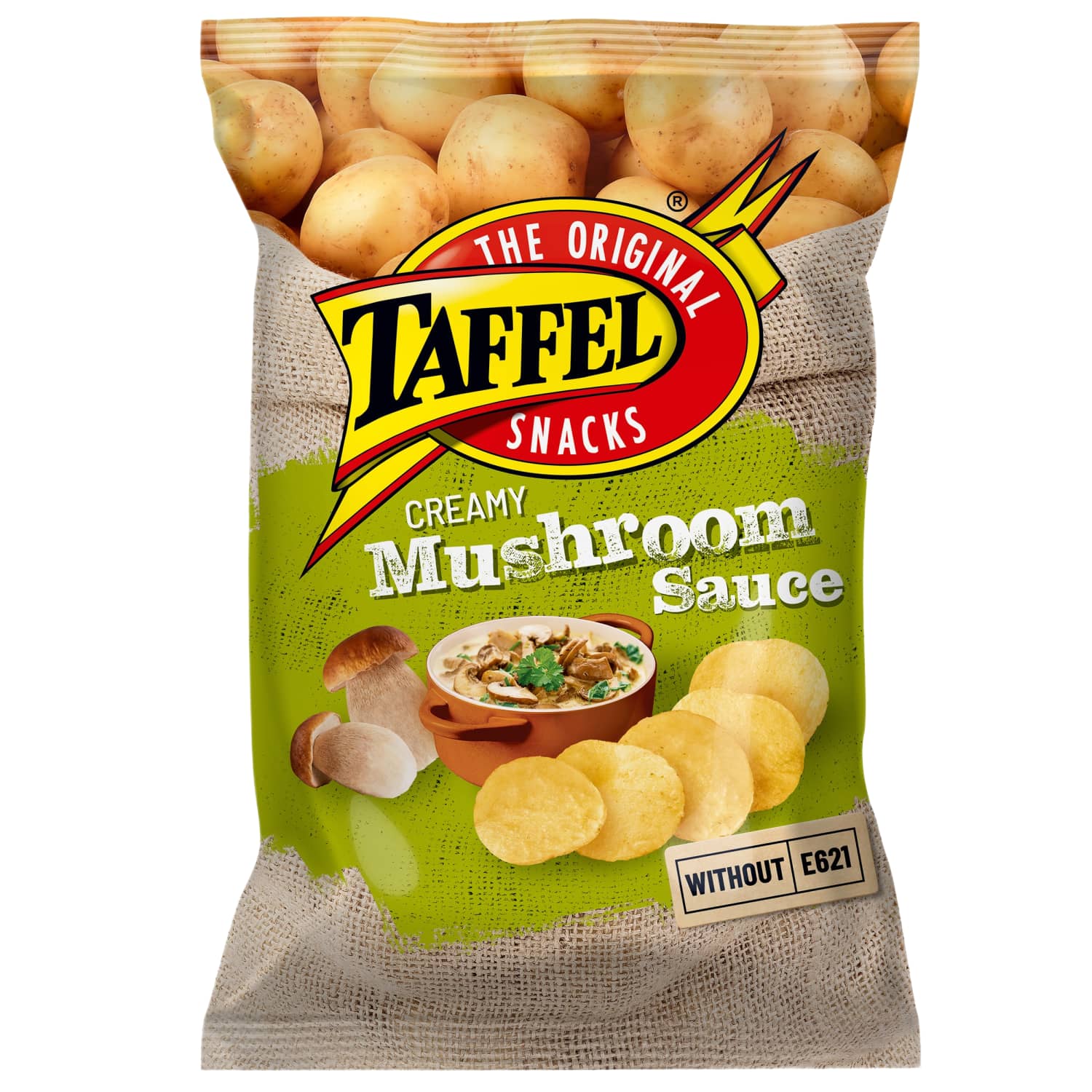 Grybų skonio bulvių traškučiai TAFFEL, 130 g