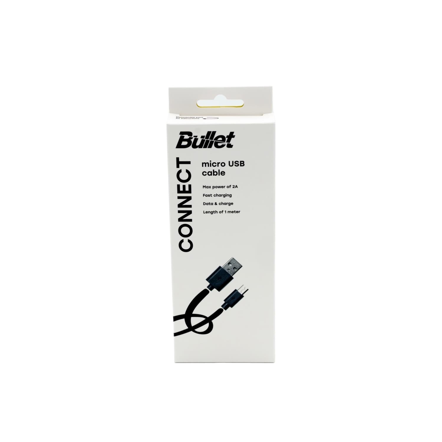 Laidas BULLET MICRO USB, 1 m, AW26