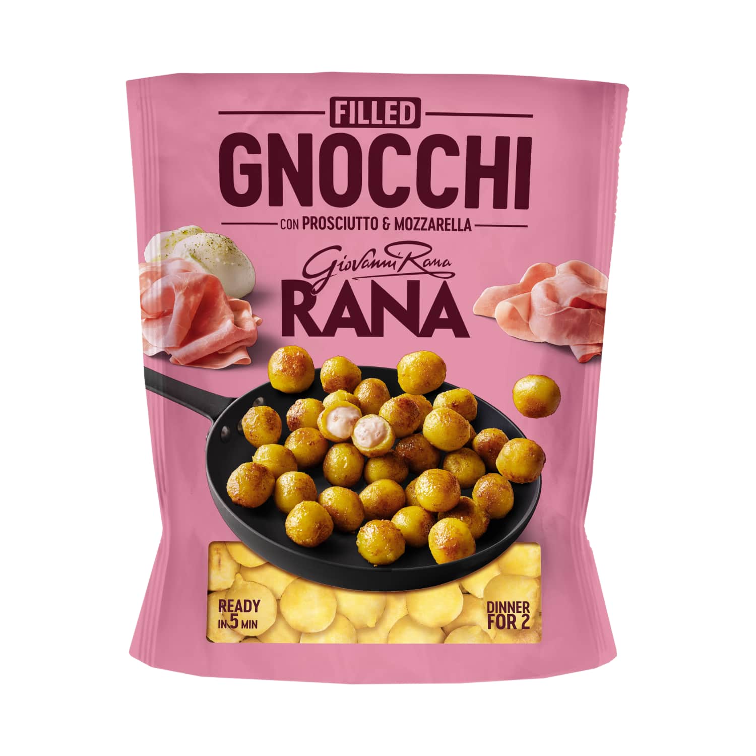 Bulvių virt. GNOCCHI HAM & MOZZARELLA, 280 g