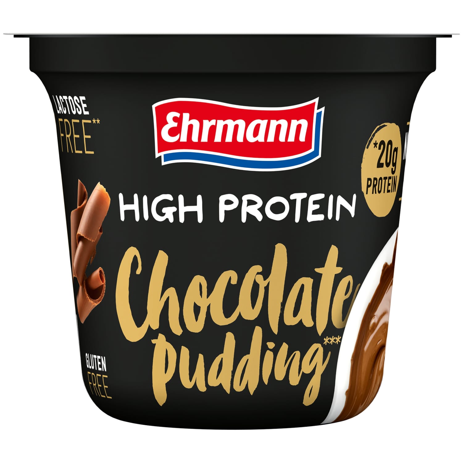 Chocolate pudding with white and sweetener EHRMANN, 200 g