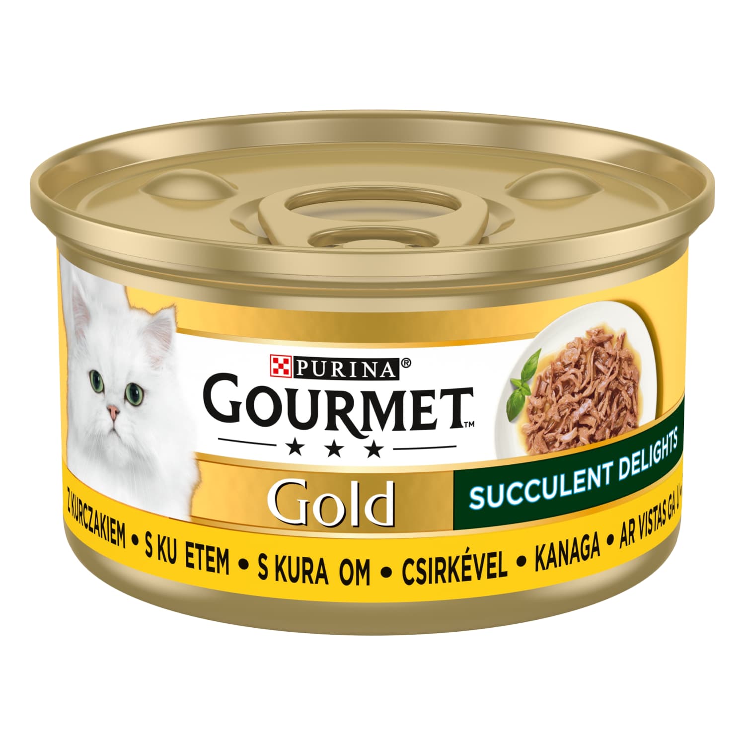 Консервированный корм для кошек GOURMET DELIGHT, с курицей 85 г