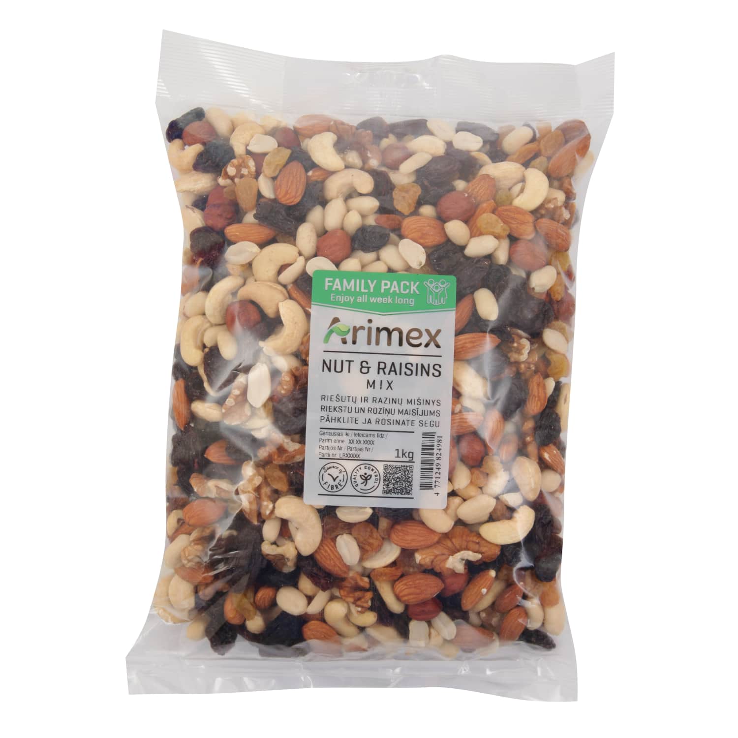 Смесь орехов и изюма ARIMEX, 1 кг