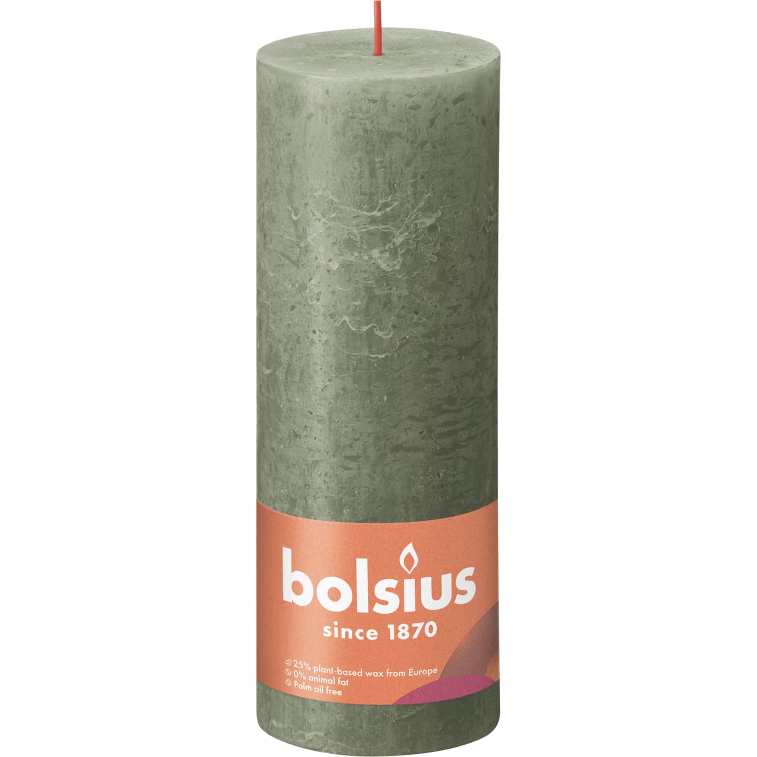 Žvakė BOLSIUS, 19 x 7 cm, žalia