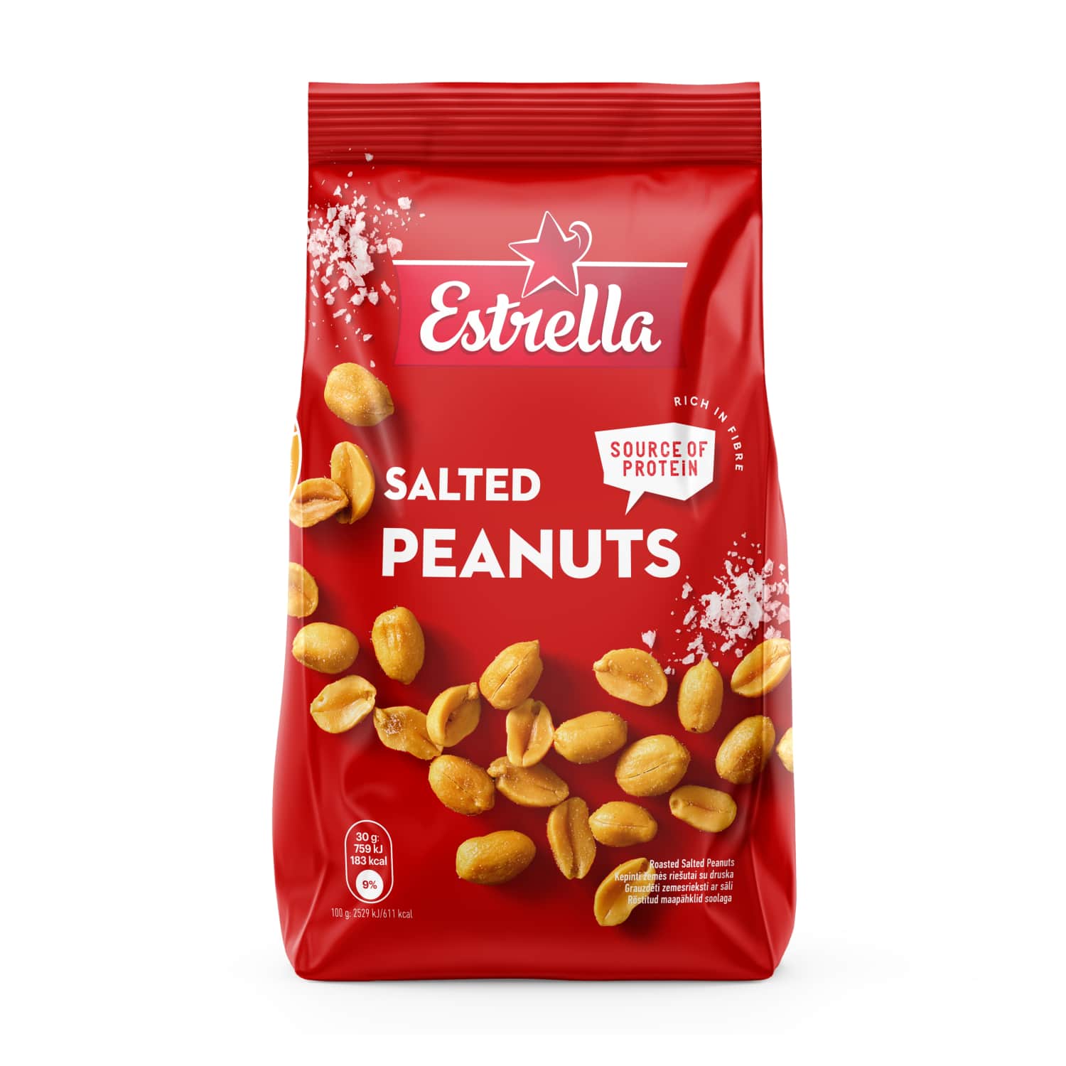Kep. žemės riešutai su druska ESTRELLA, 240g