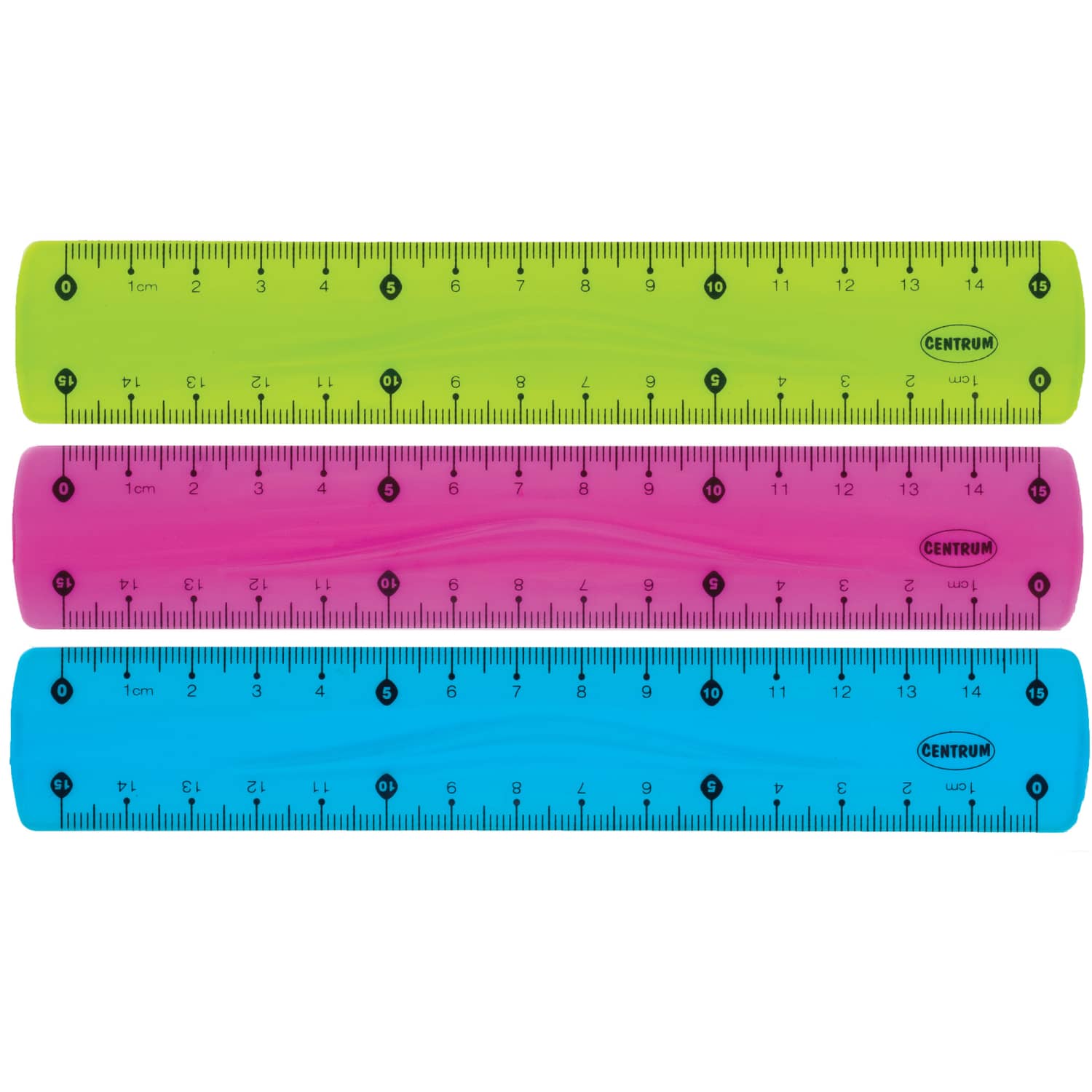 Liniuotė plastikinė CENTRUM, 15 cm