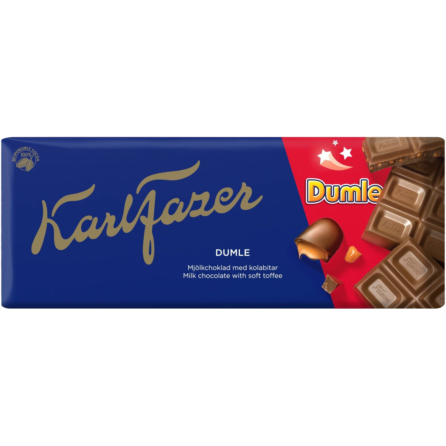 Milk chocolate with caramel K. FAZER DUMLE, 180 g