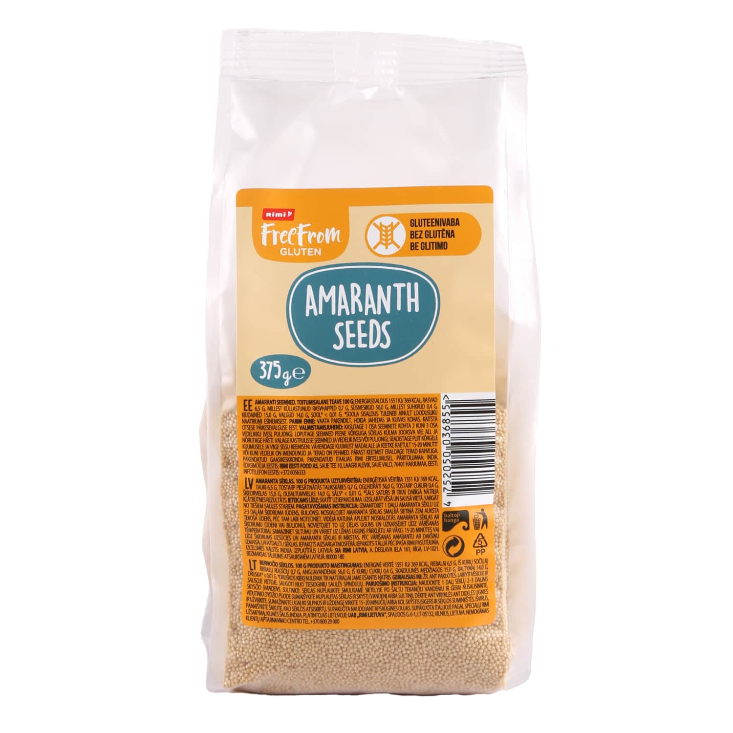 Burnočio sėklos RIMI FREE FROM, 375 g