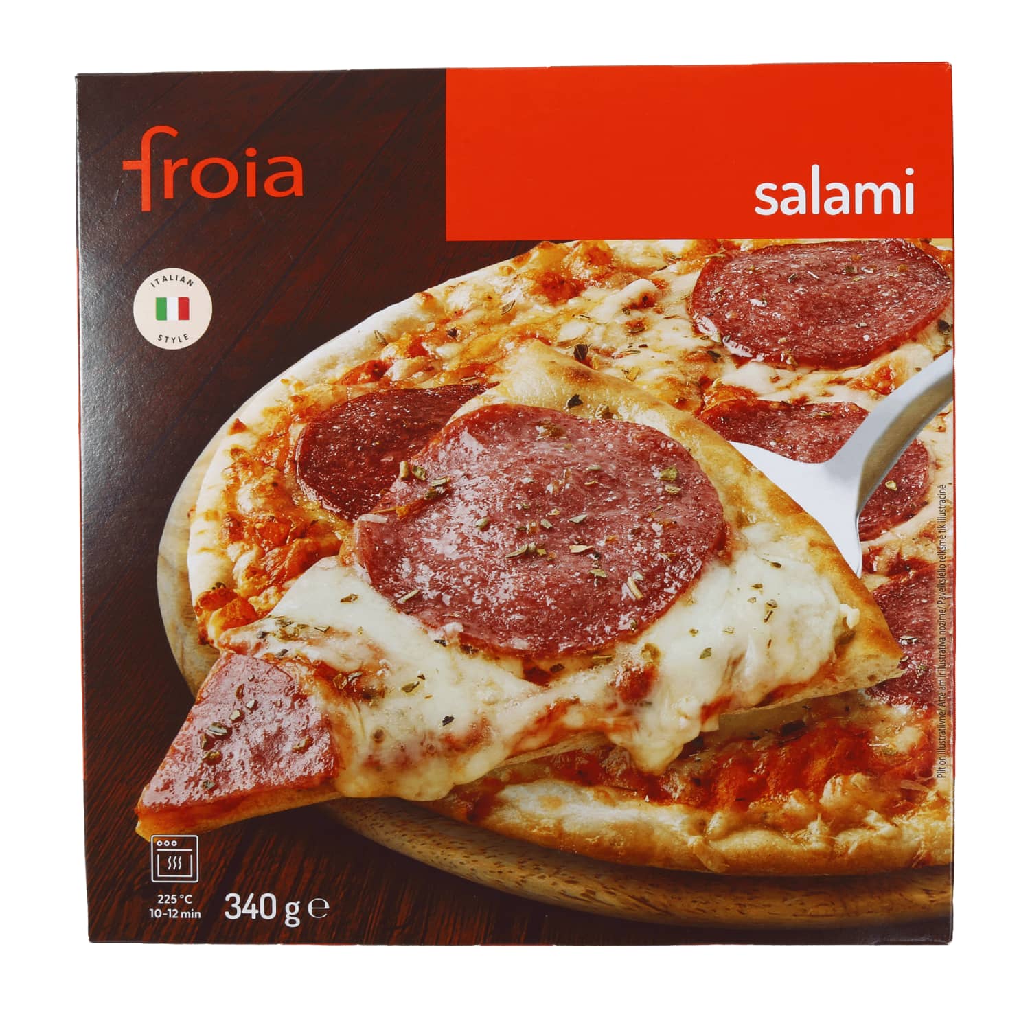 Pizza with salami and cheese RIMI FROIA 340g