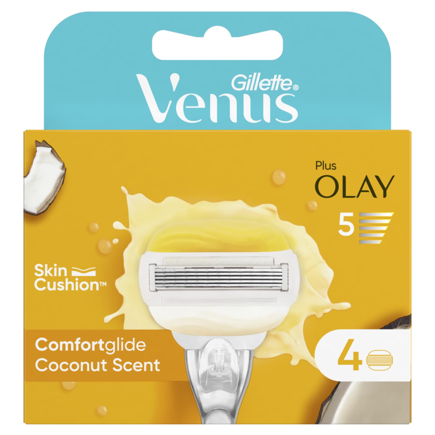 Сменные лезвия VENUS COCONUT, 4 шт.