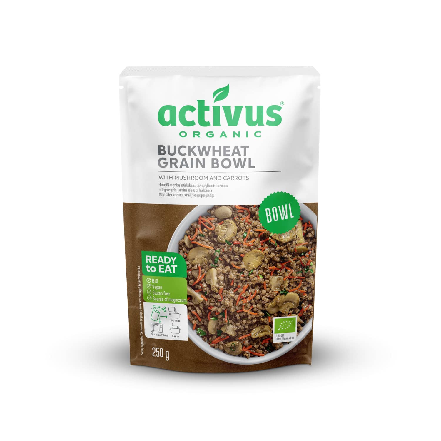 Ekologiškas grikių patiekalas ACTIVUS, 250 g