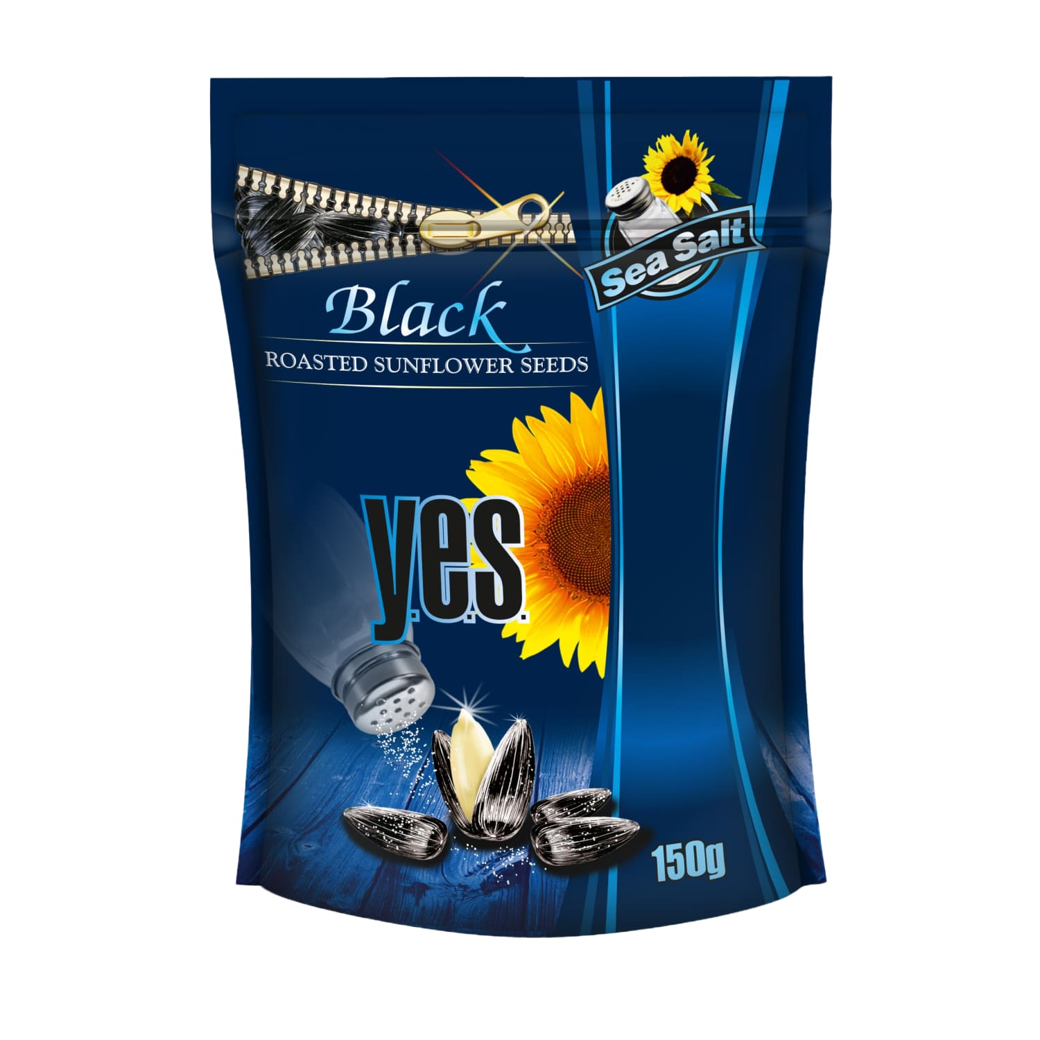Black sunflower seeds with sea salt YES, 150 g