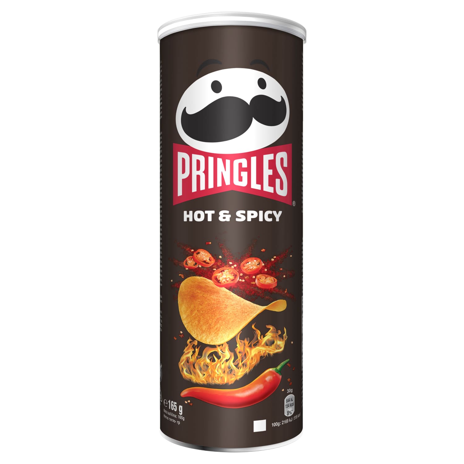 Bulvių traškučiai PRINGLES Hot & Spicy, 165 g