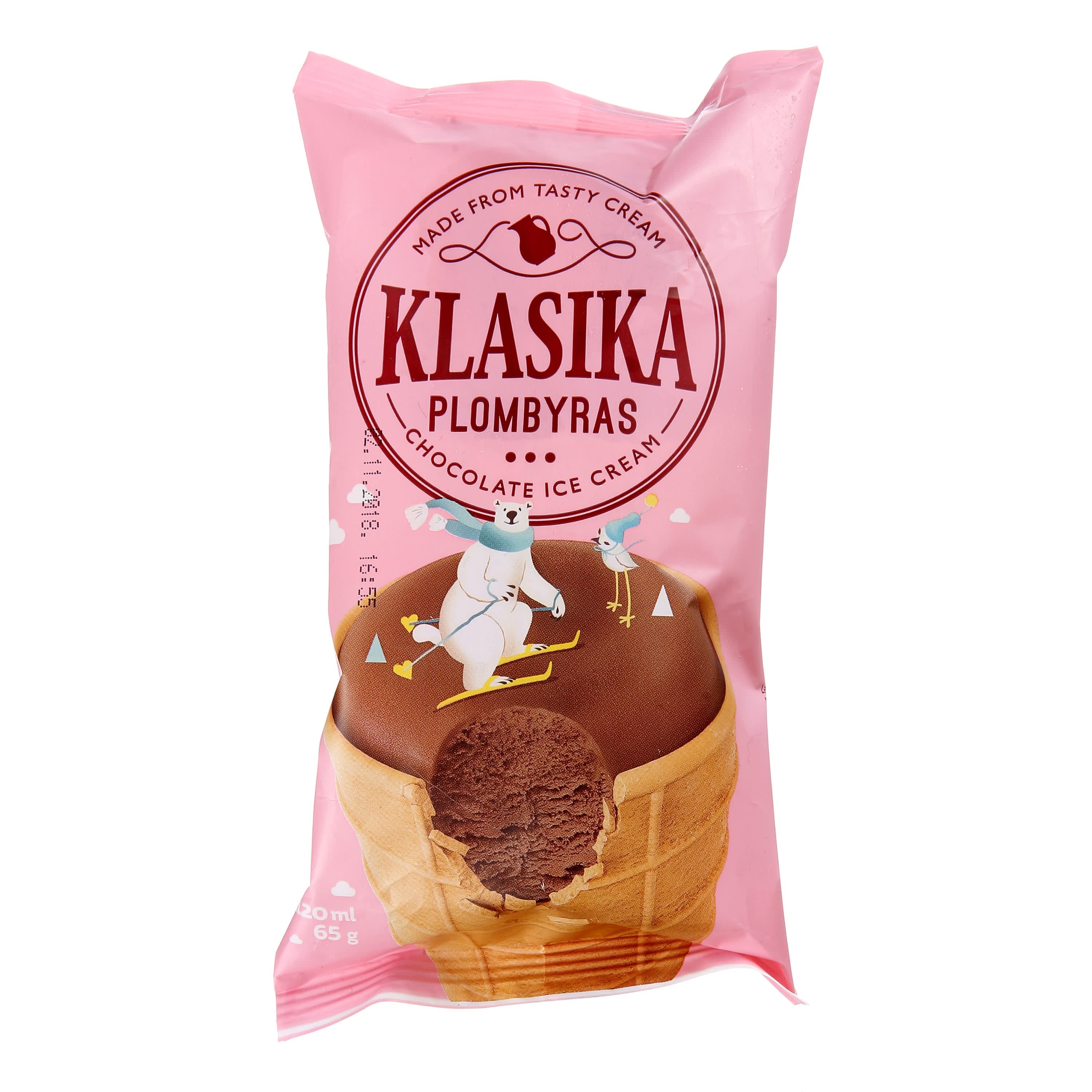 Шоколадное мороженое KLASIKA, 120 мл / 65 г