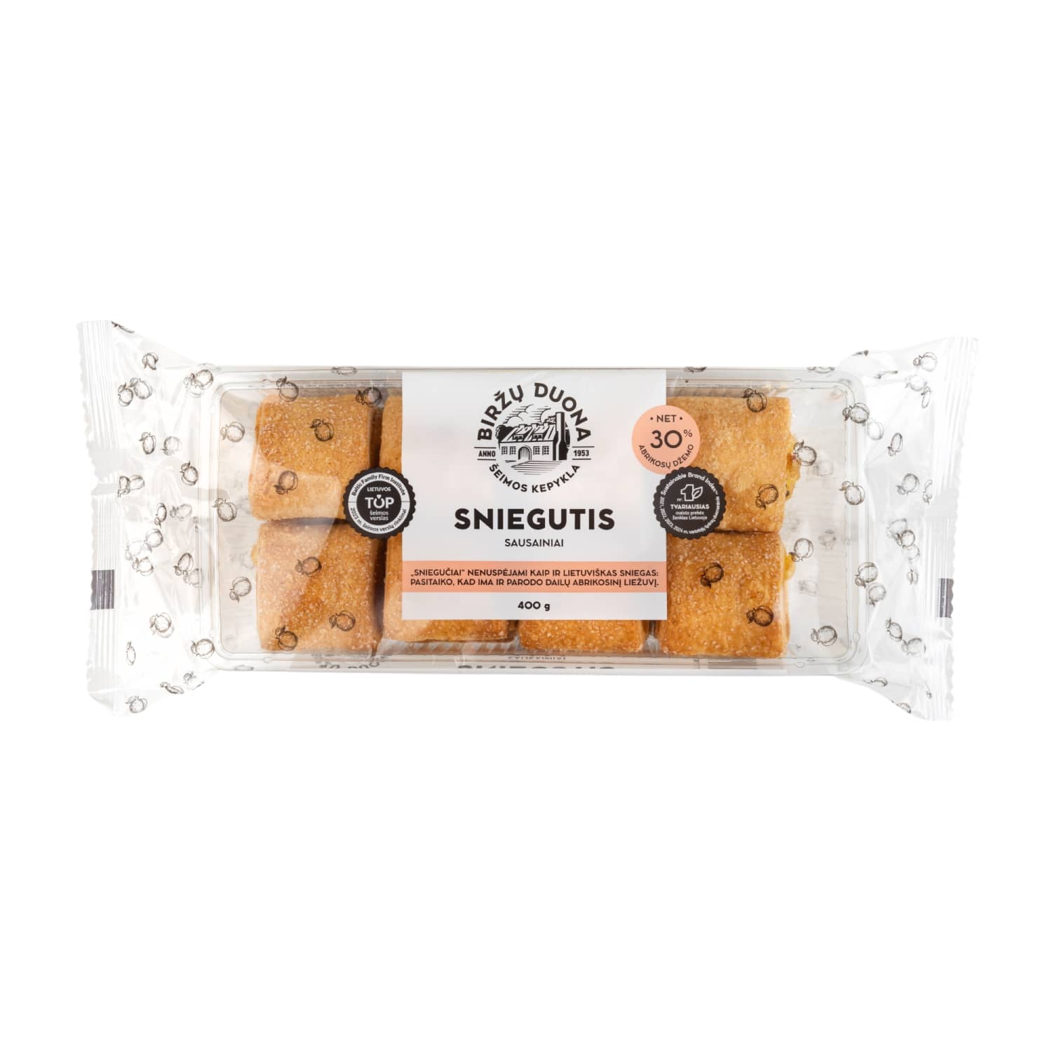 Cookies BIRŽŲ DUONA SNIEGUTIS, 400 g