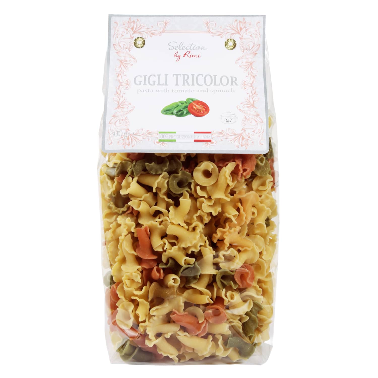 GIGLI TRICOLOR SELECT. BY RIMI pasta, 500 g