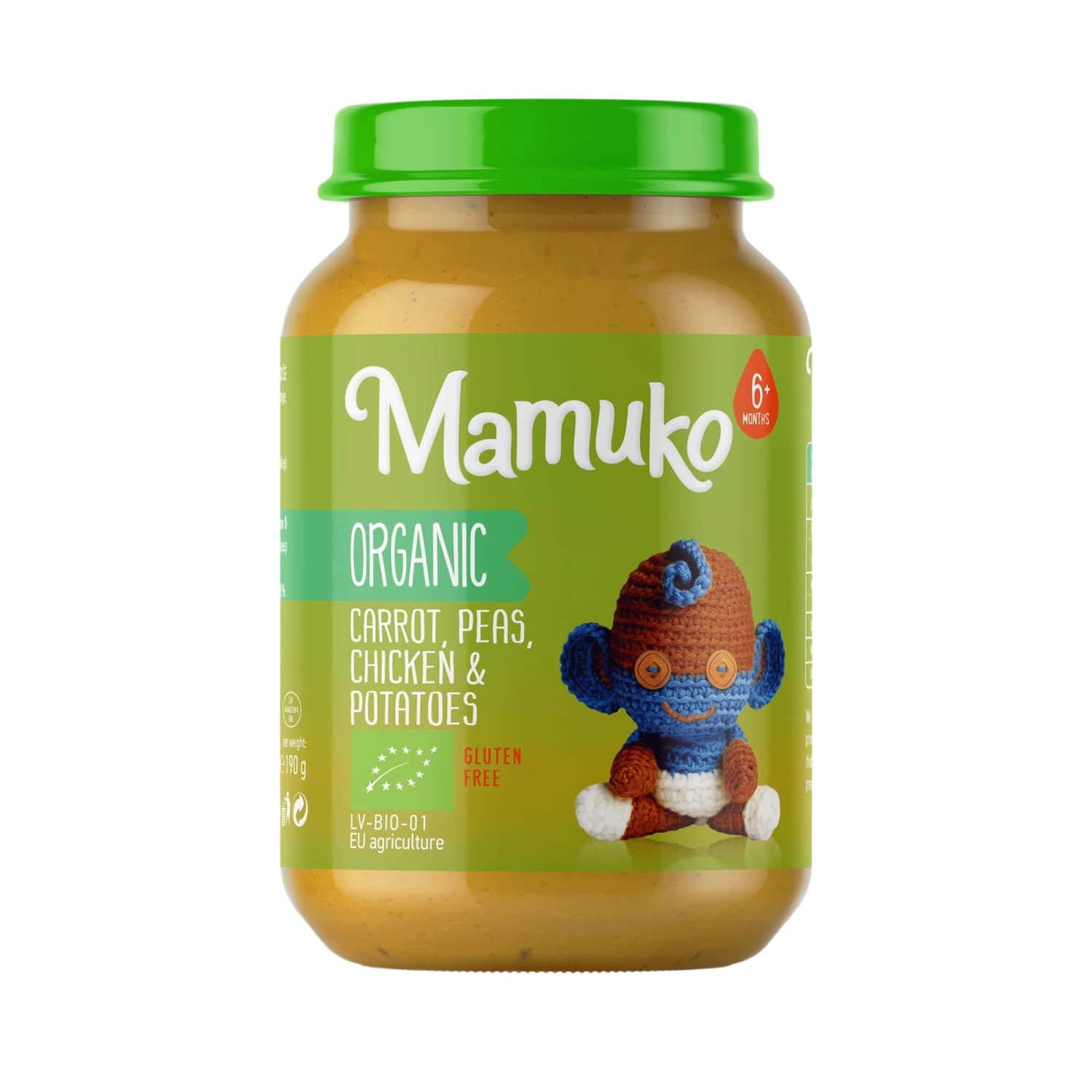 Ekol. carrot, pea, chicken, potato MAMUKO, 190 g