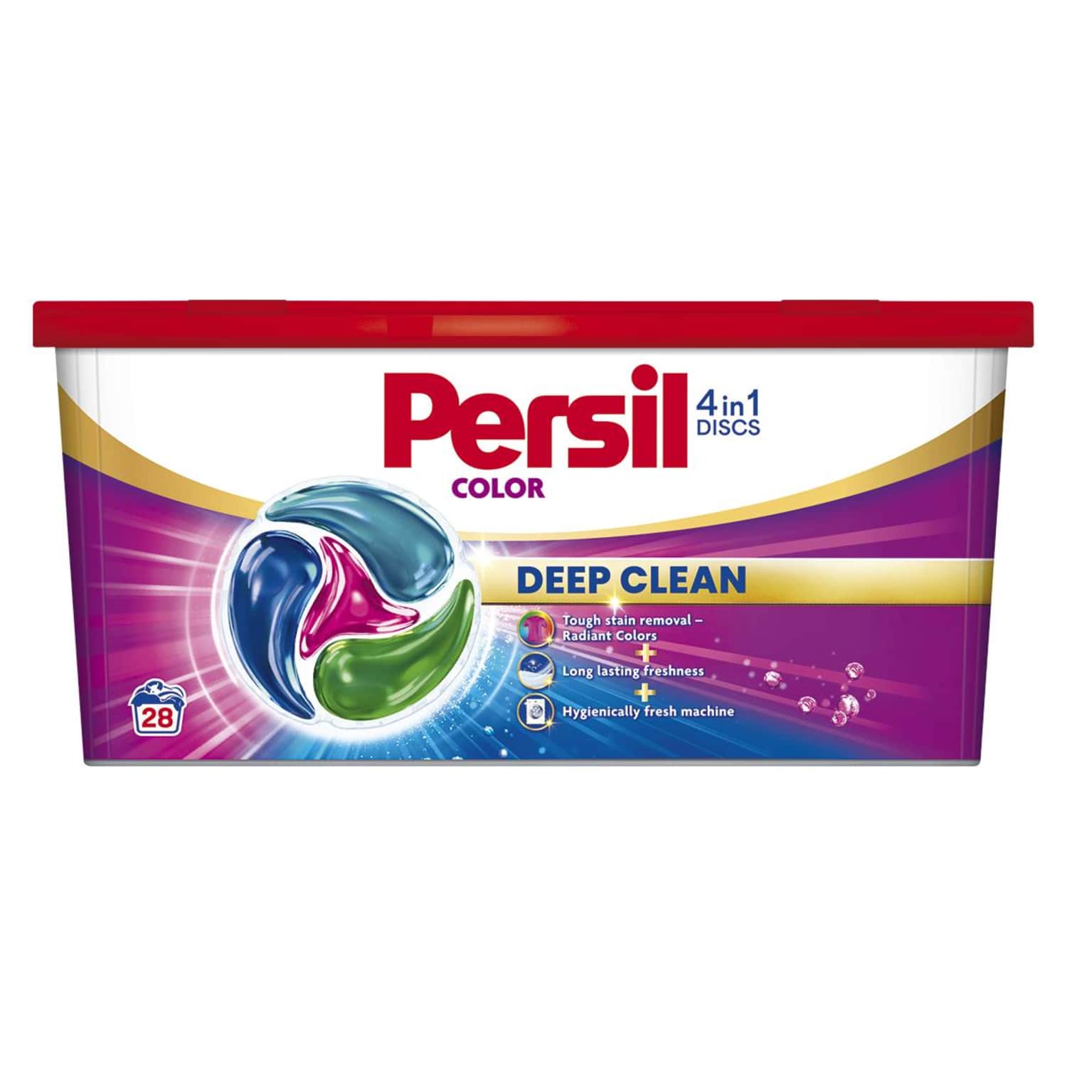 Skalbimo kaps. PERSIL DISCS COLOR, 28 skalb.