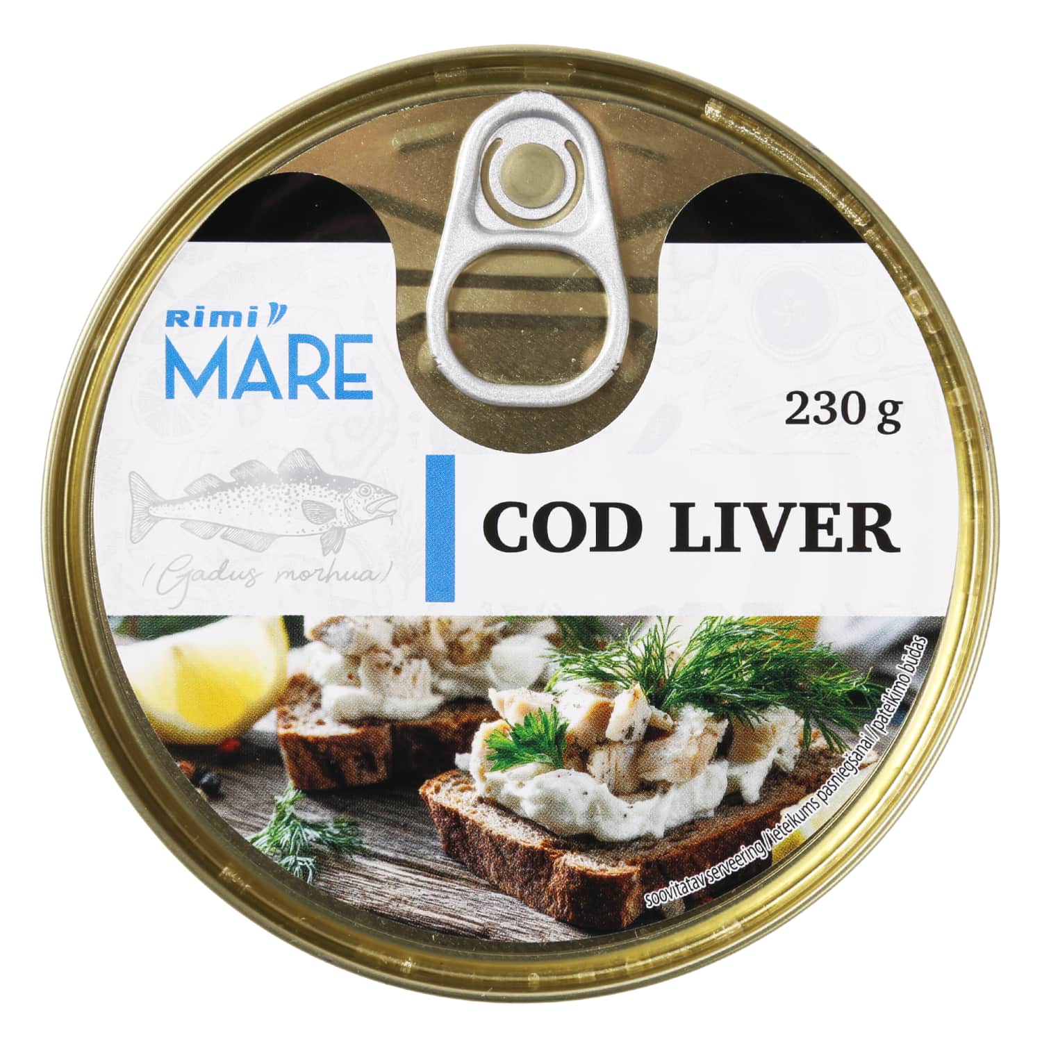 Menkių kepenėlės aliejuje RIMI MARE, 230 g