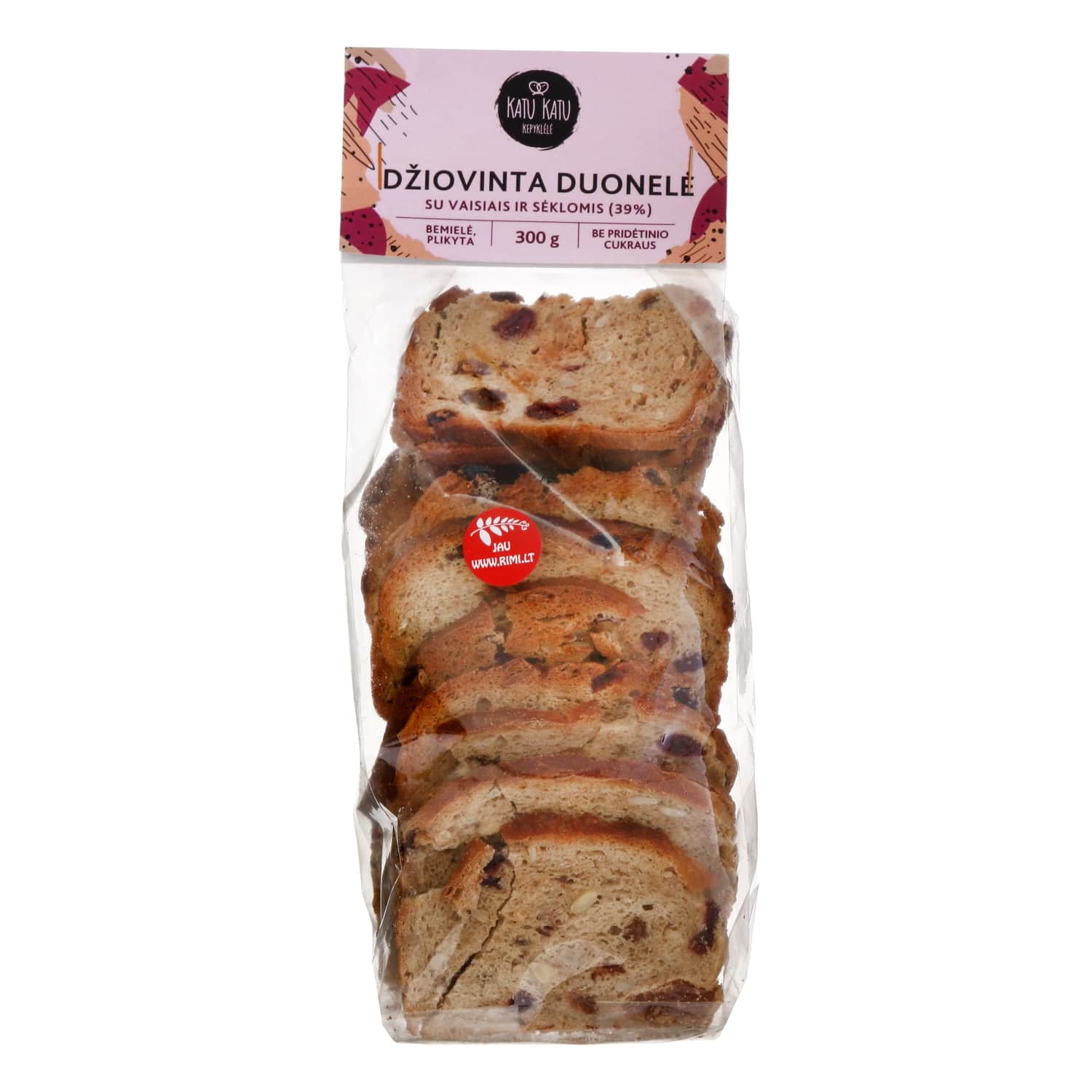 Dried bread with fruits and seeds KATU KATU, 300 g