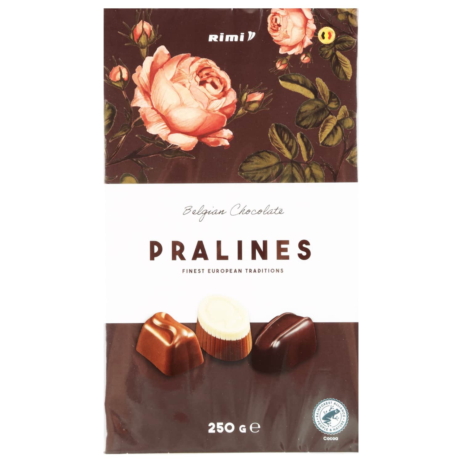 Belgian chocolate, candy set RIMI, 250 g