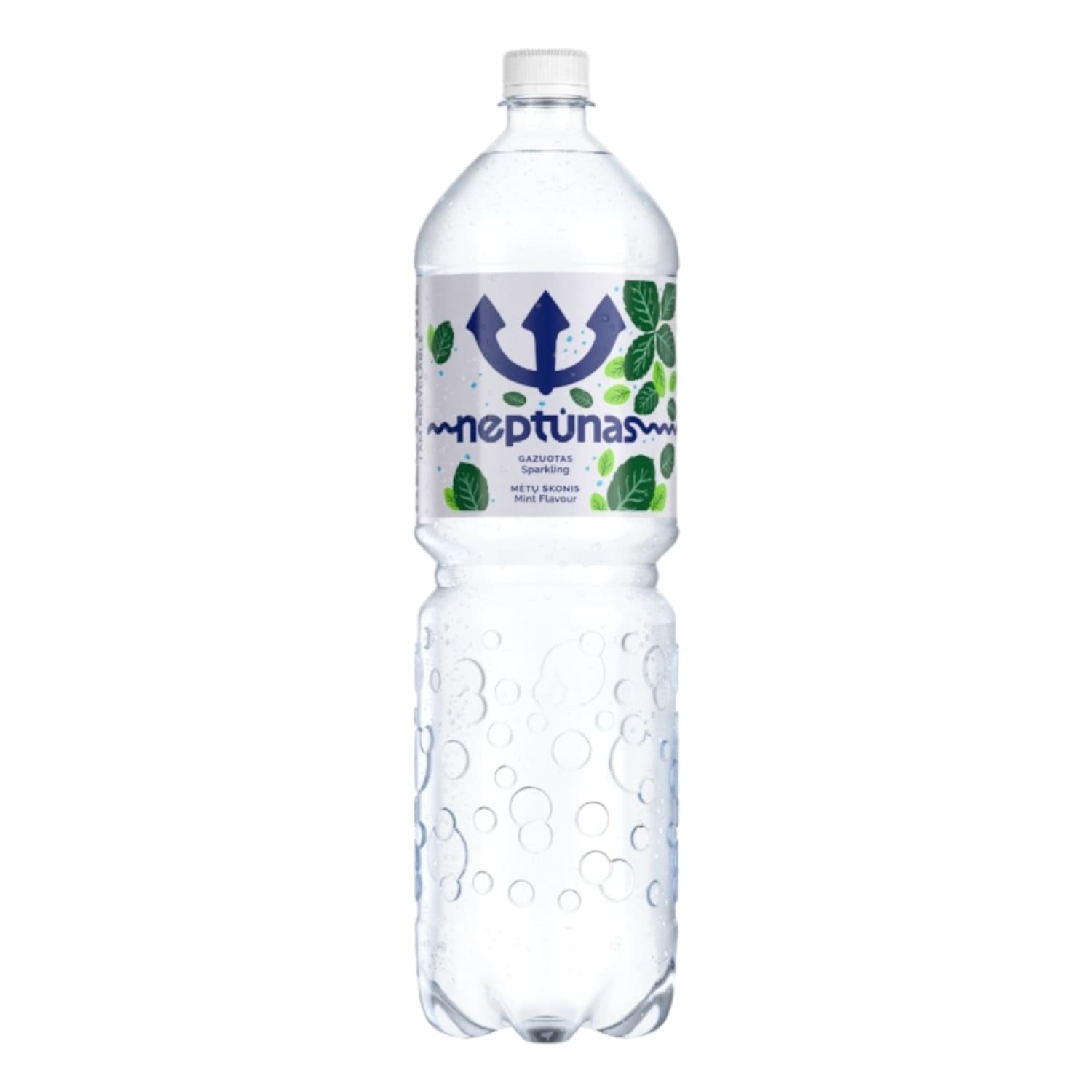 Gazuotas stalo vanduo NEPTŪNAS MINT, 1,5 l
