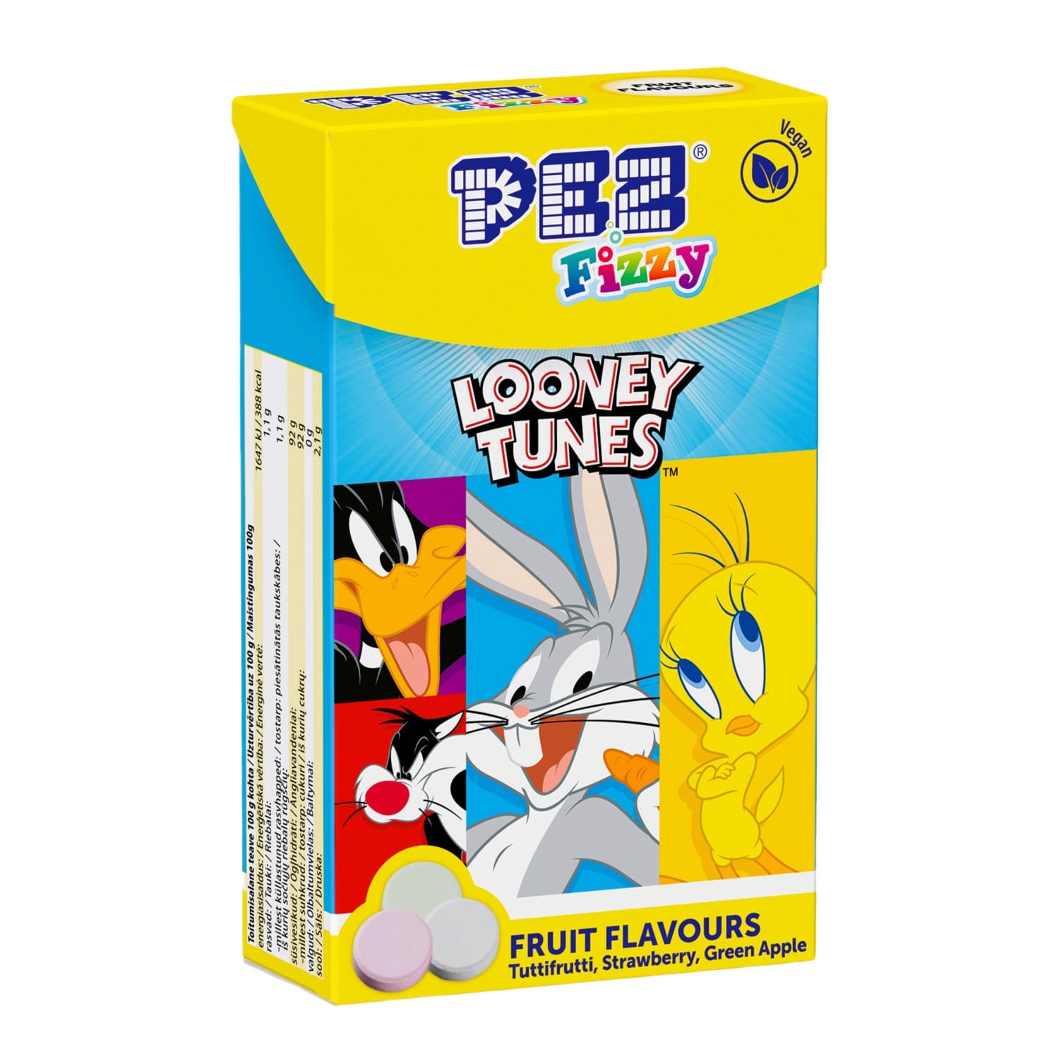 Шипящие фруктовые конфеты PEZ, 30 г