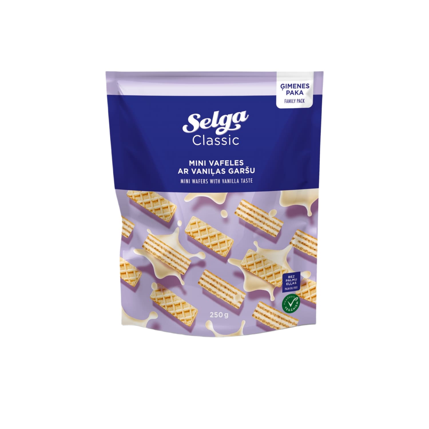Мини вафли со вкусом ванили SELGA, 250 г