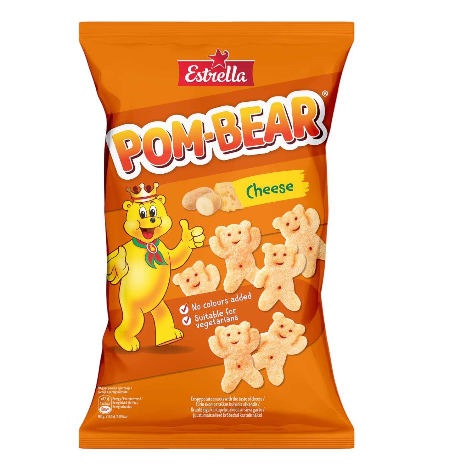 Картофельная закуска ESTRELLA POM-BEAR CHEESE, 65 г