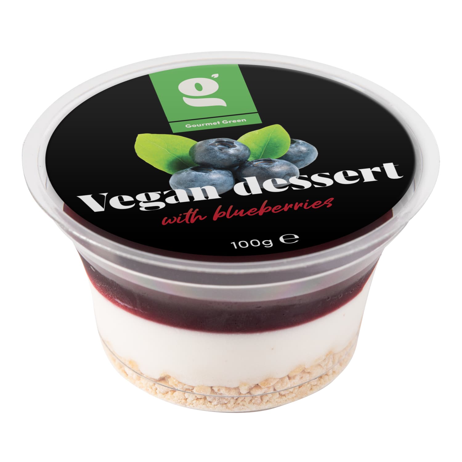 Vegetarian dessert with blueberries GOURMET GREEN, 100 g