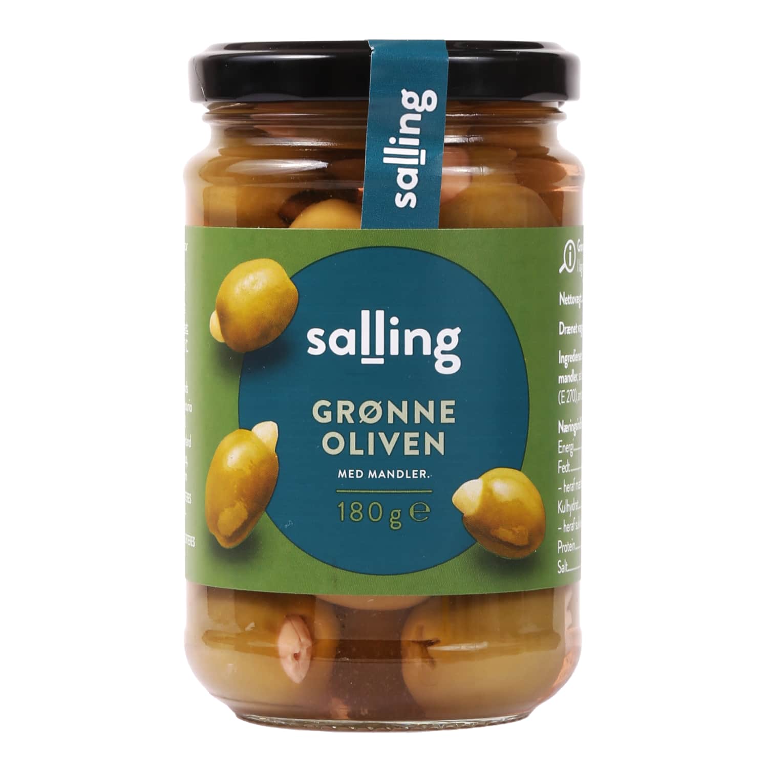 Žal. alyvuogės su migdolais SALLING, 290 g