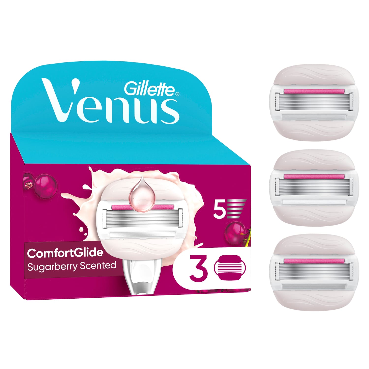 Skustuvo galvutės VENUS SUGARBERRY, 3 vnt.