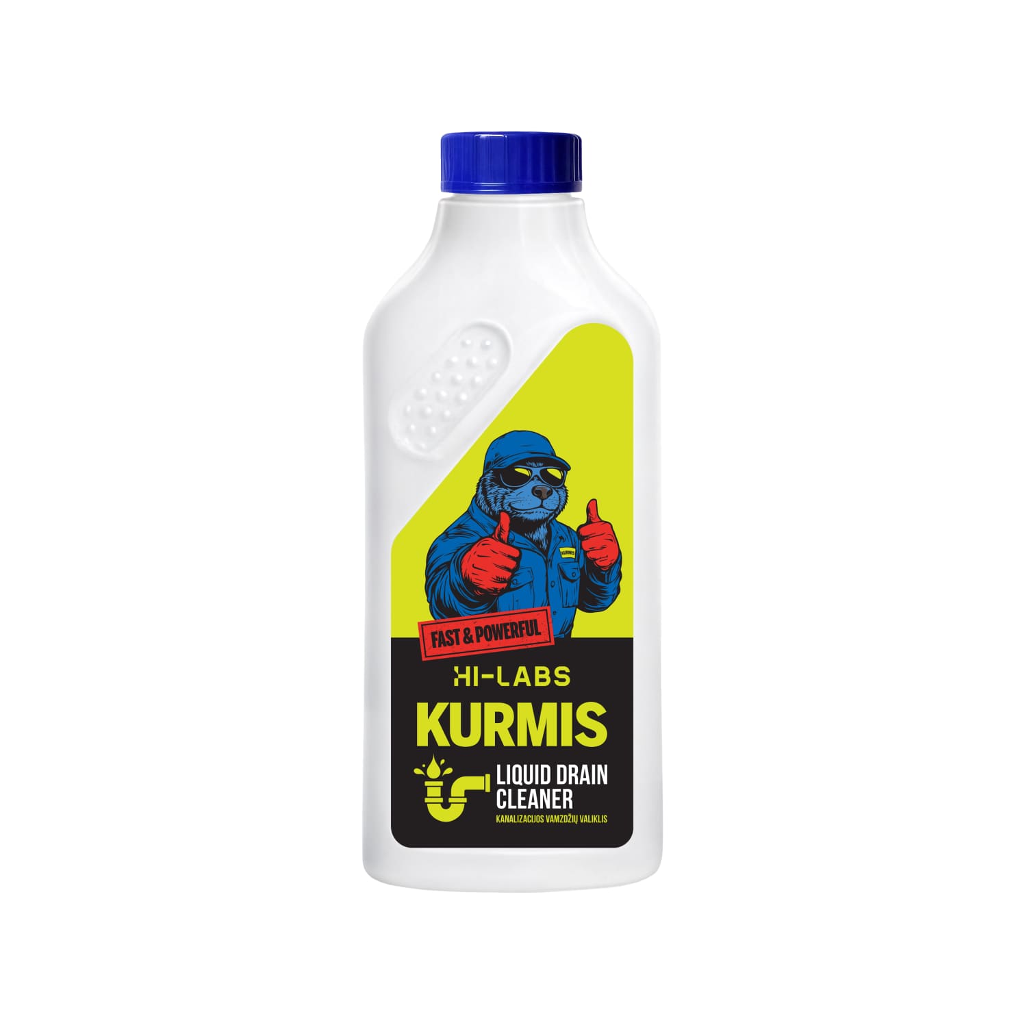 Kanalizacijos vamzdžių valiklis KURMIS, 0,5l