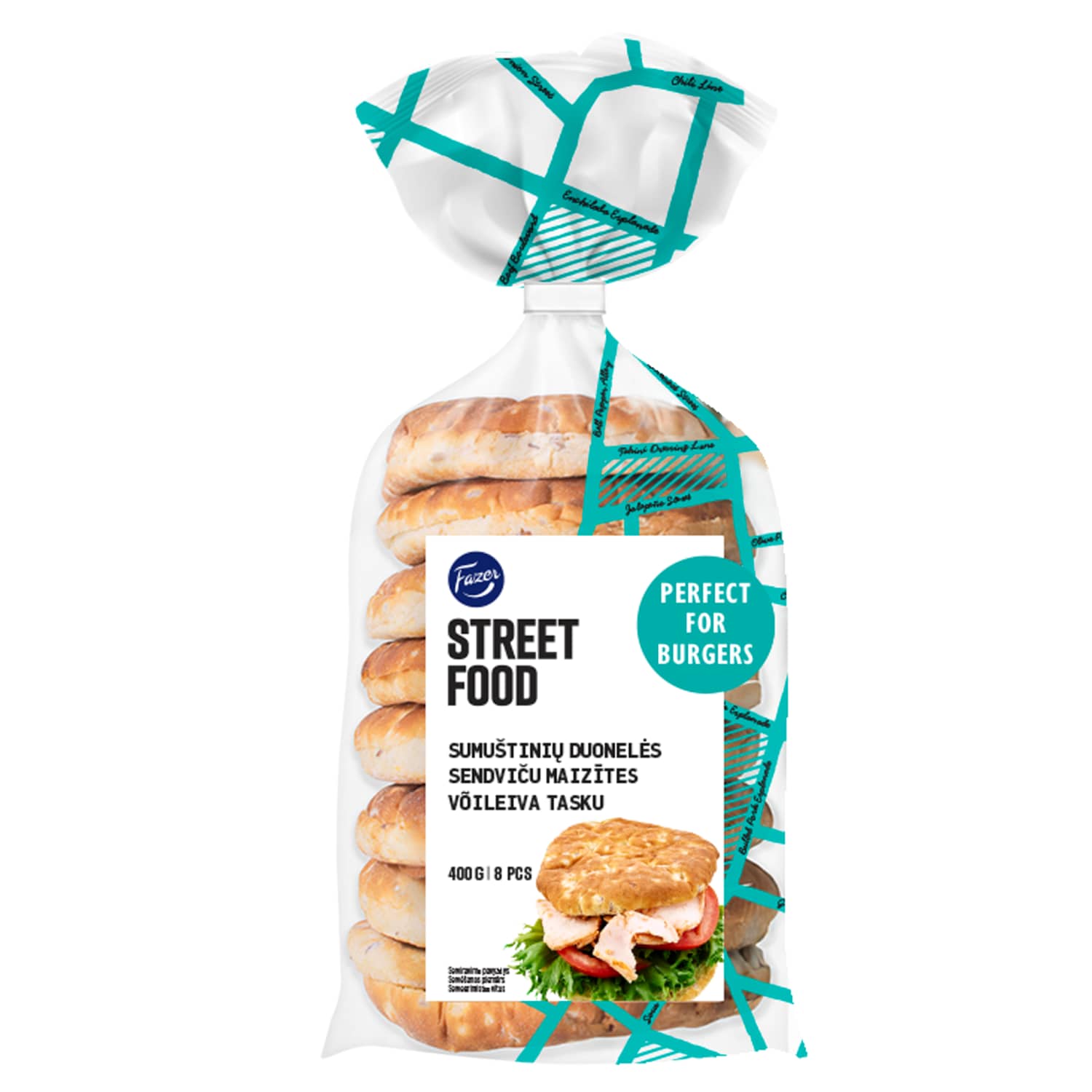 Sandwich bread rolls FAZER STREET FOOD, 400 g