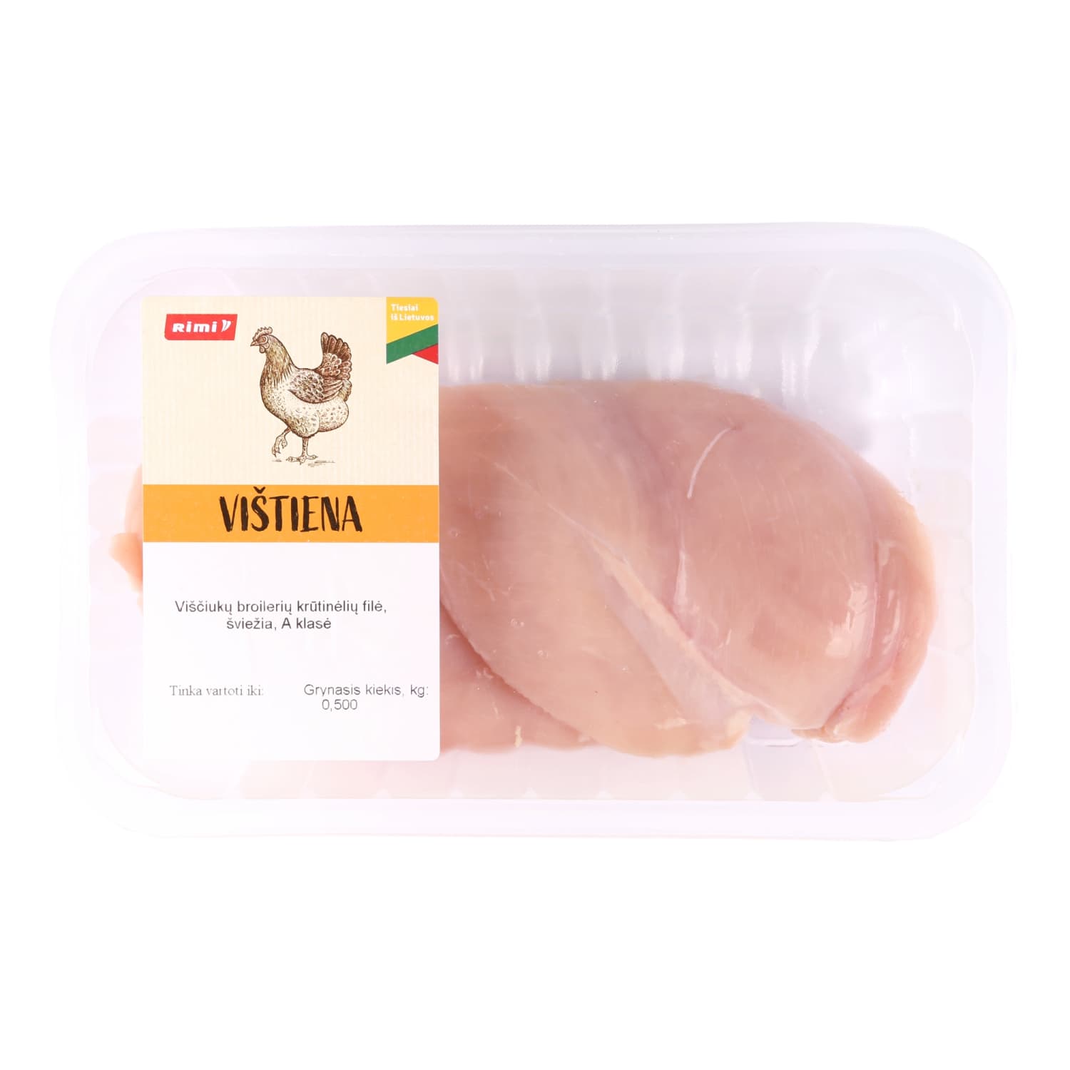 Viščiukų krūtinėlių filė RIMI, 500 g