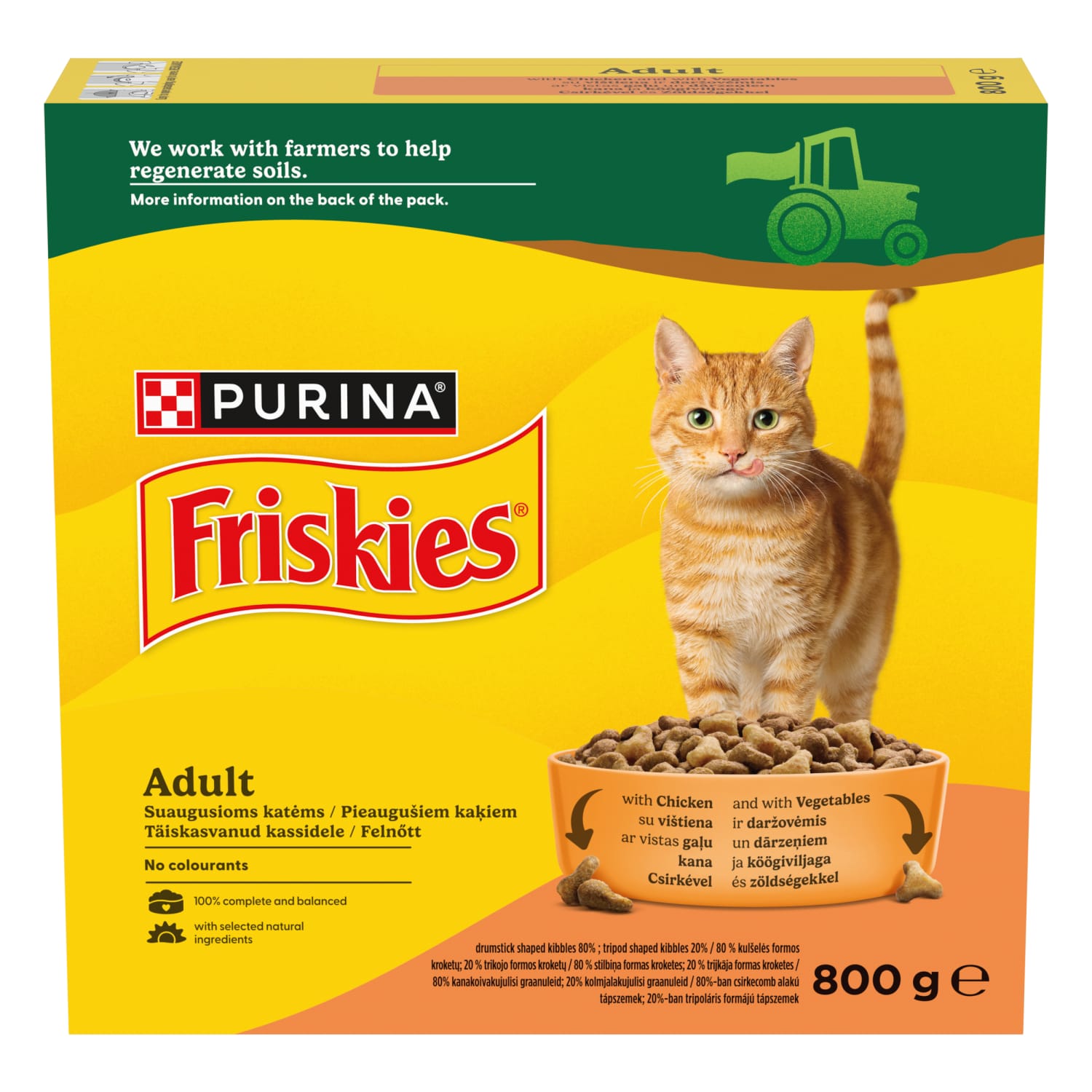 Cat food FRISKIES ADULT, with chicken 800 g