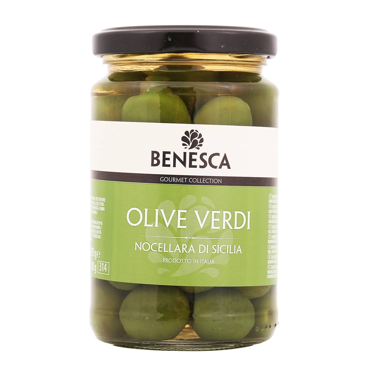 Žal. alyvuogės su kaul. BENESCA, 295 g /170 g