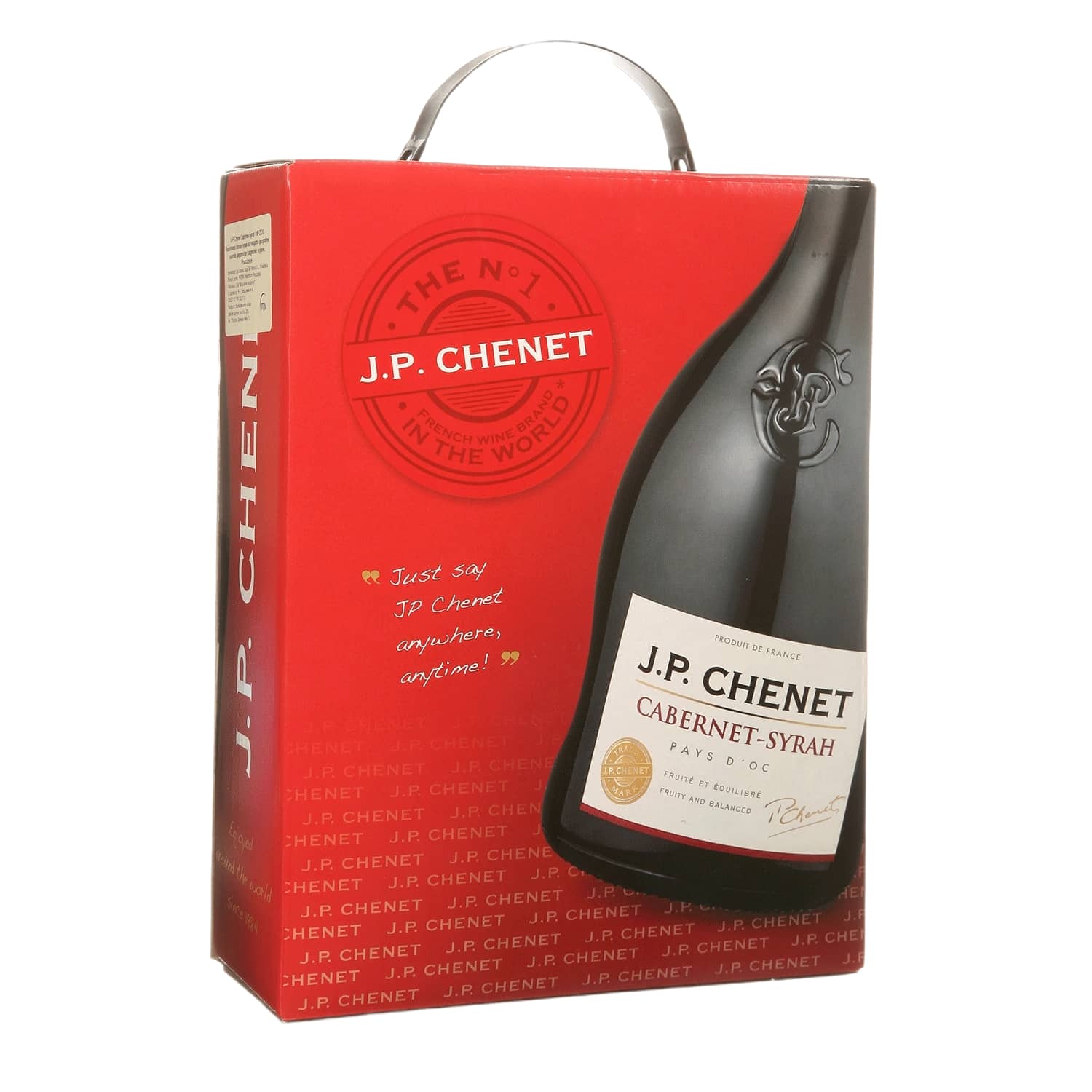 Красное сухое вино J.P. CHENET CABERNET SYRAH, 13%, 3л