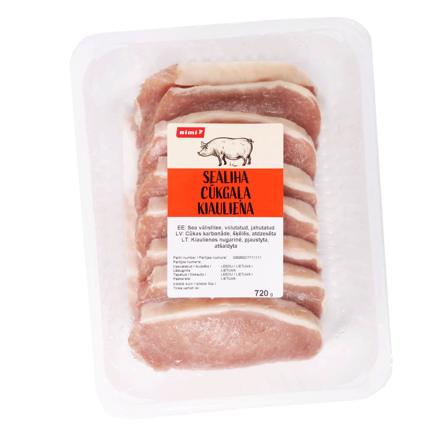 Chilled pork loin RIMI, 720 g