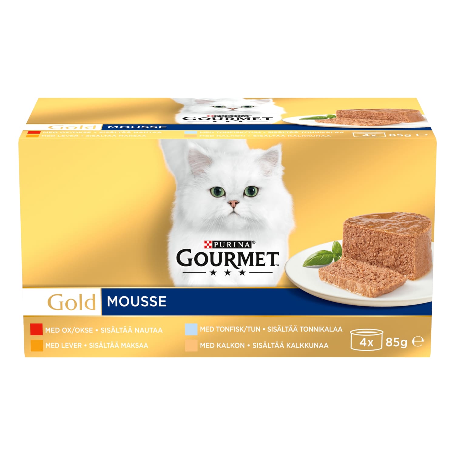 Набор паштетов для кошек GOURMET GOLD, 4 X 85г