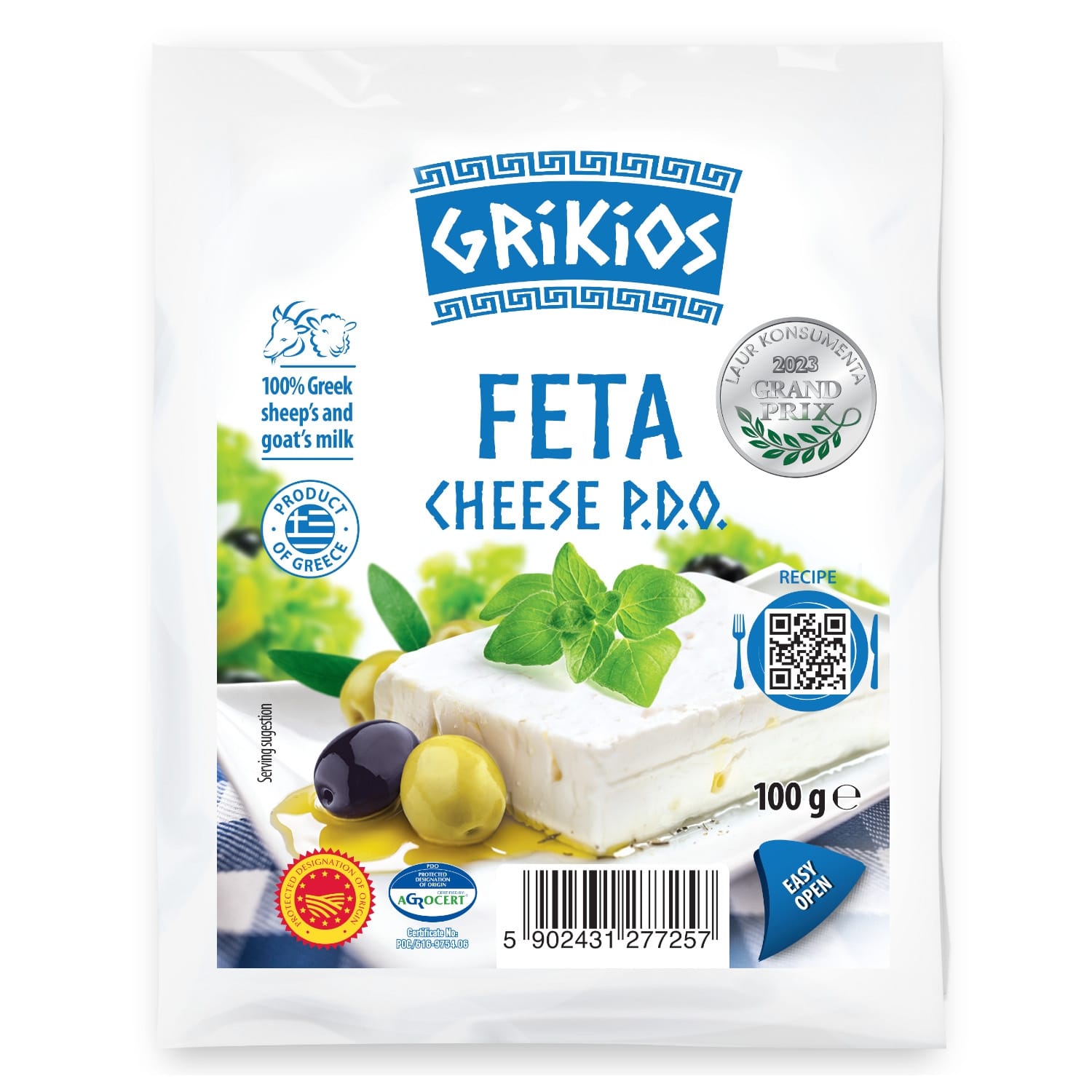 Feta cheese SKVN GRIKIOS, 100g